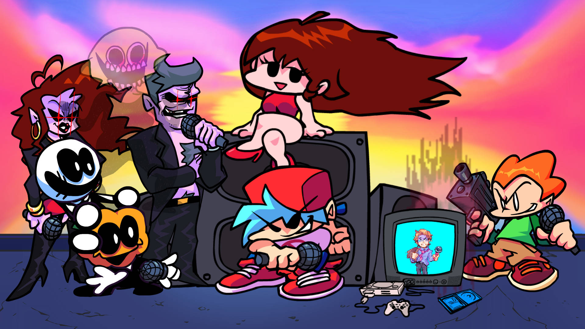 Download Epic Music Battle in Friday Night Funkin' Wallpaper