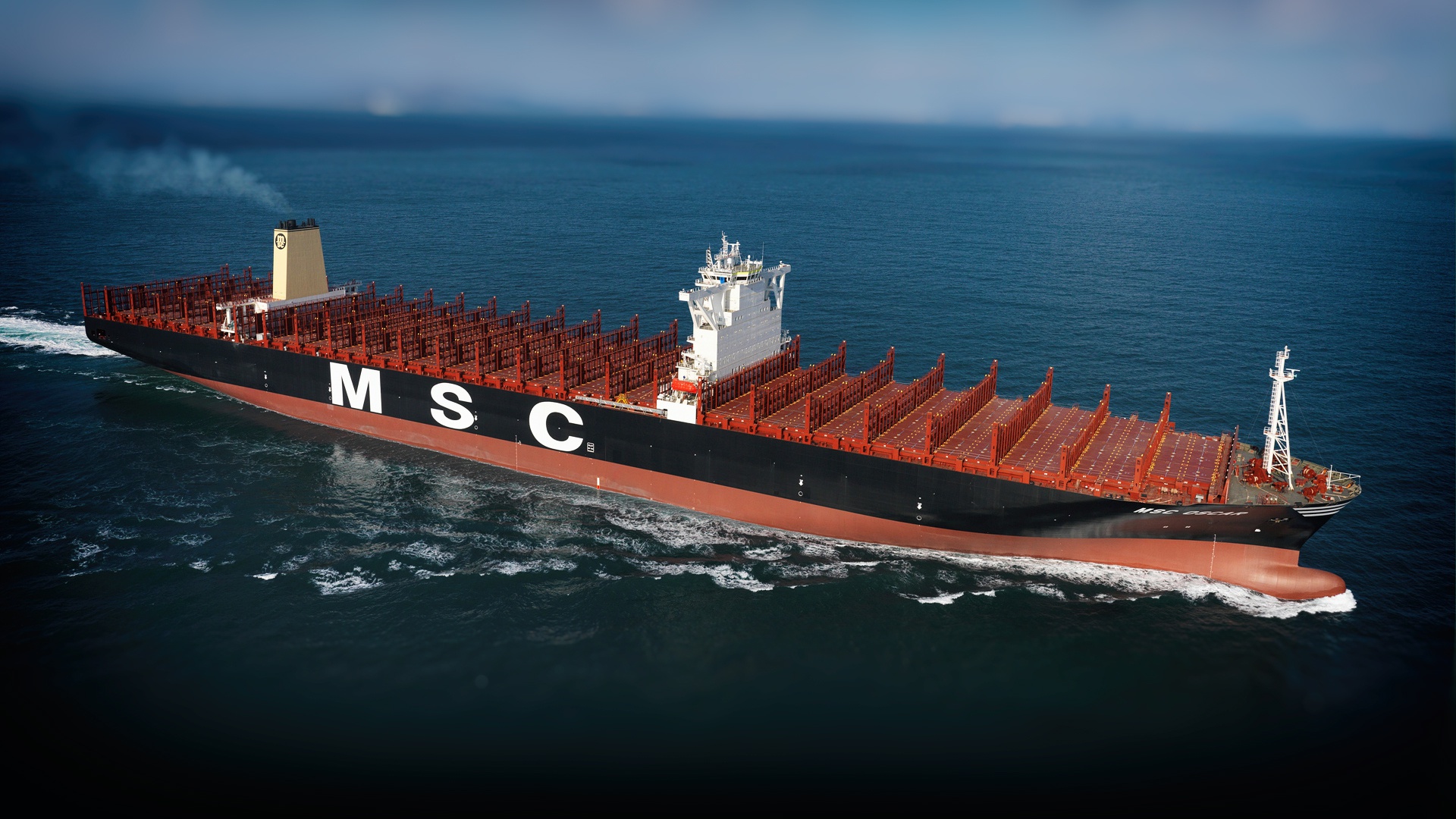 Wallpaper Sea, The ship, Oscar, A container ship, MSC, Vessel, A cargo ship, Container Ship for mobile and desktop, section другая техника, resolution 1920x1080