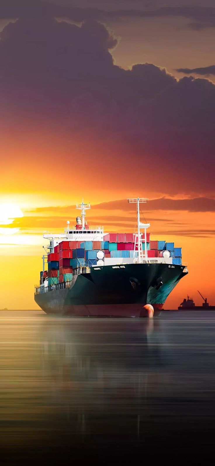 Sunset Ocean Sailing Wallpaper