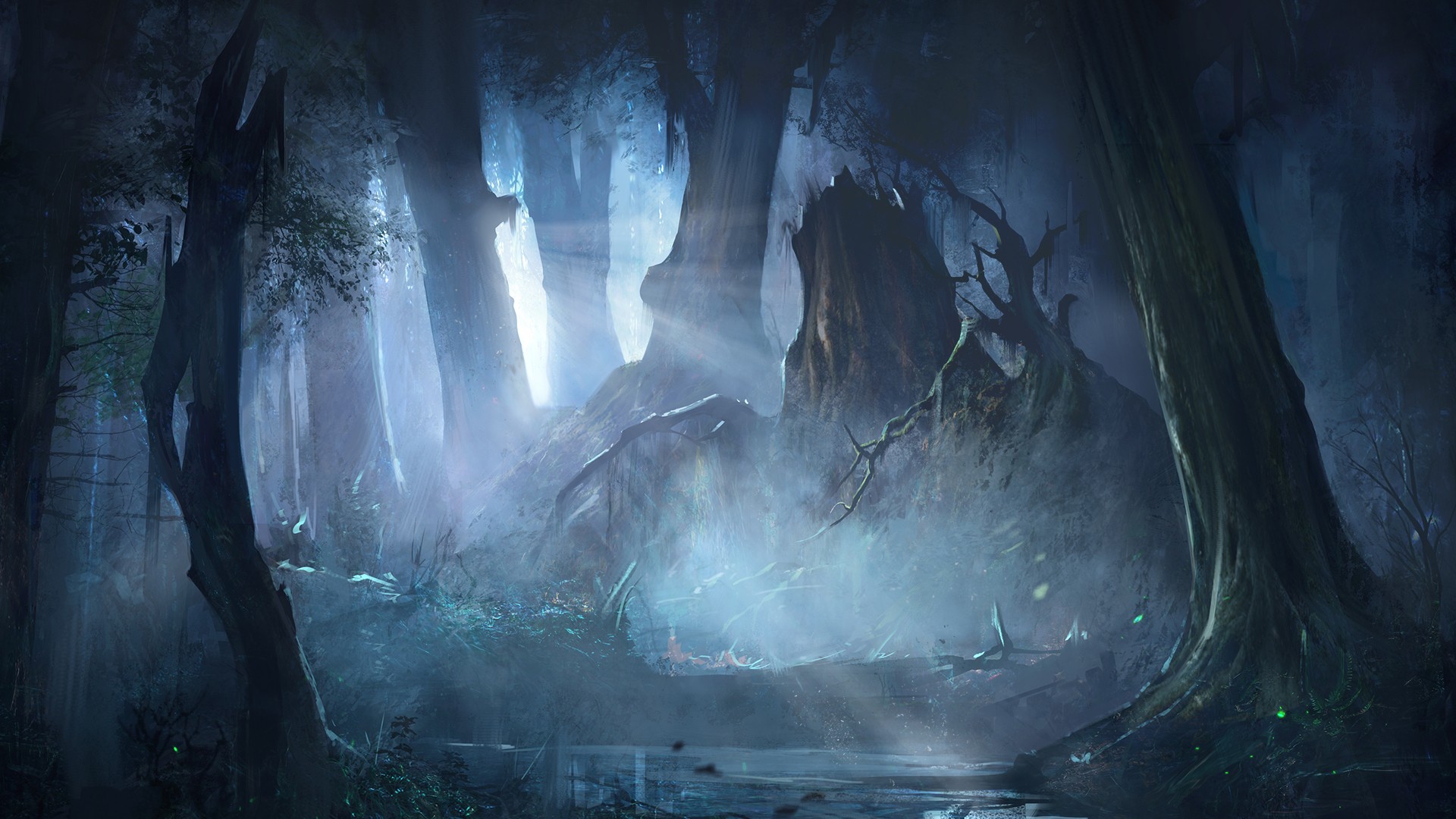 fantasy art, Artwork, Forest Wallpaper HD / Desktop and Mobile Background