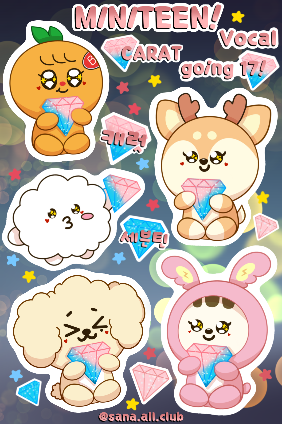 Miniteen Vocal Sticker Sheet