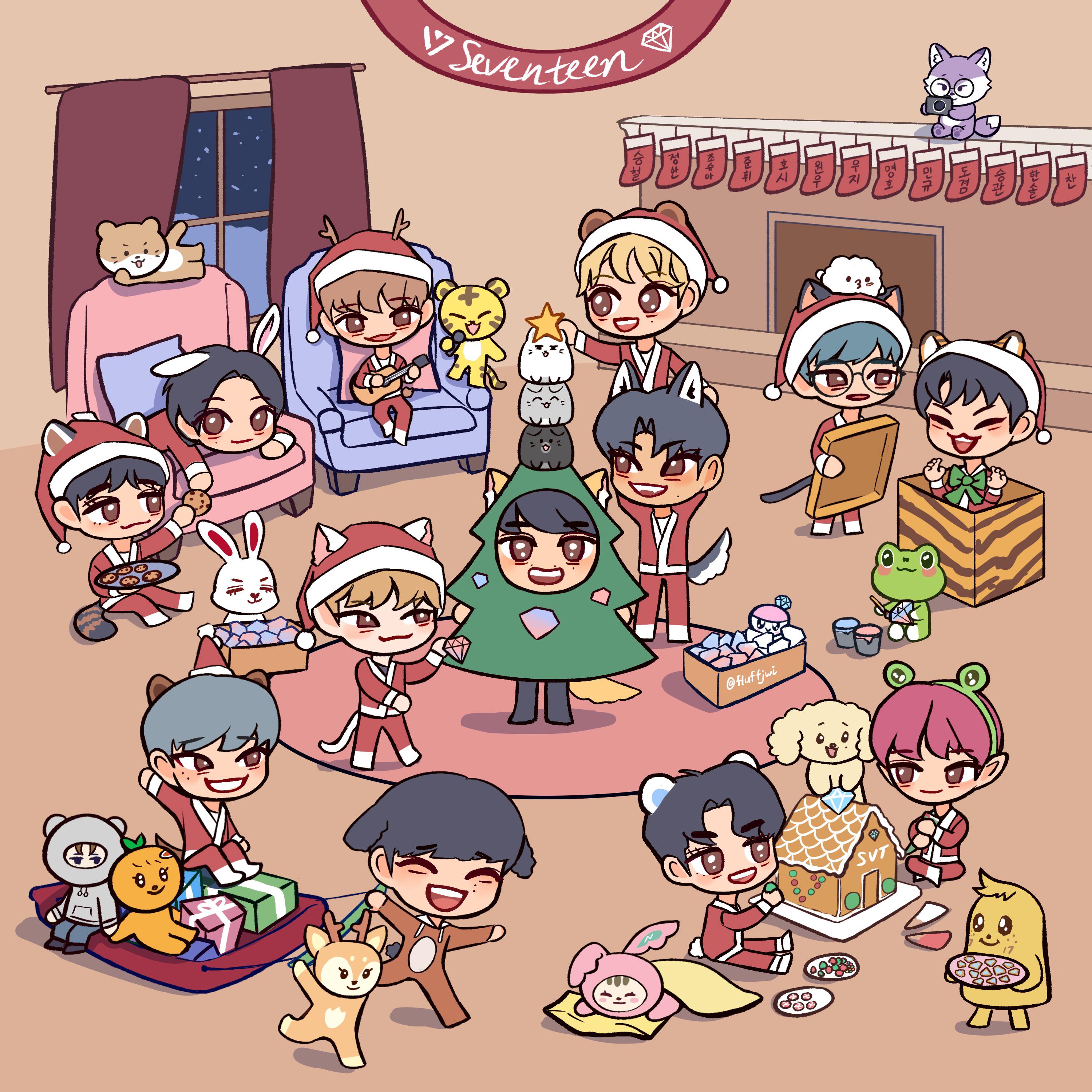 Merry Christmas! seventeen x miniteen fanart
