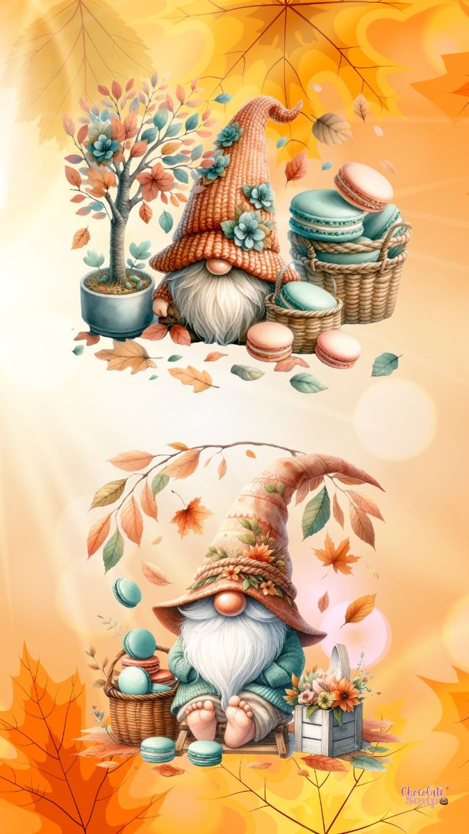 Fall Gnome Phone Wallpaper