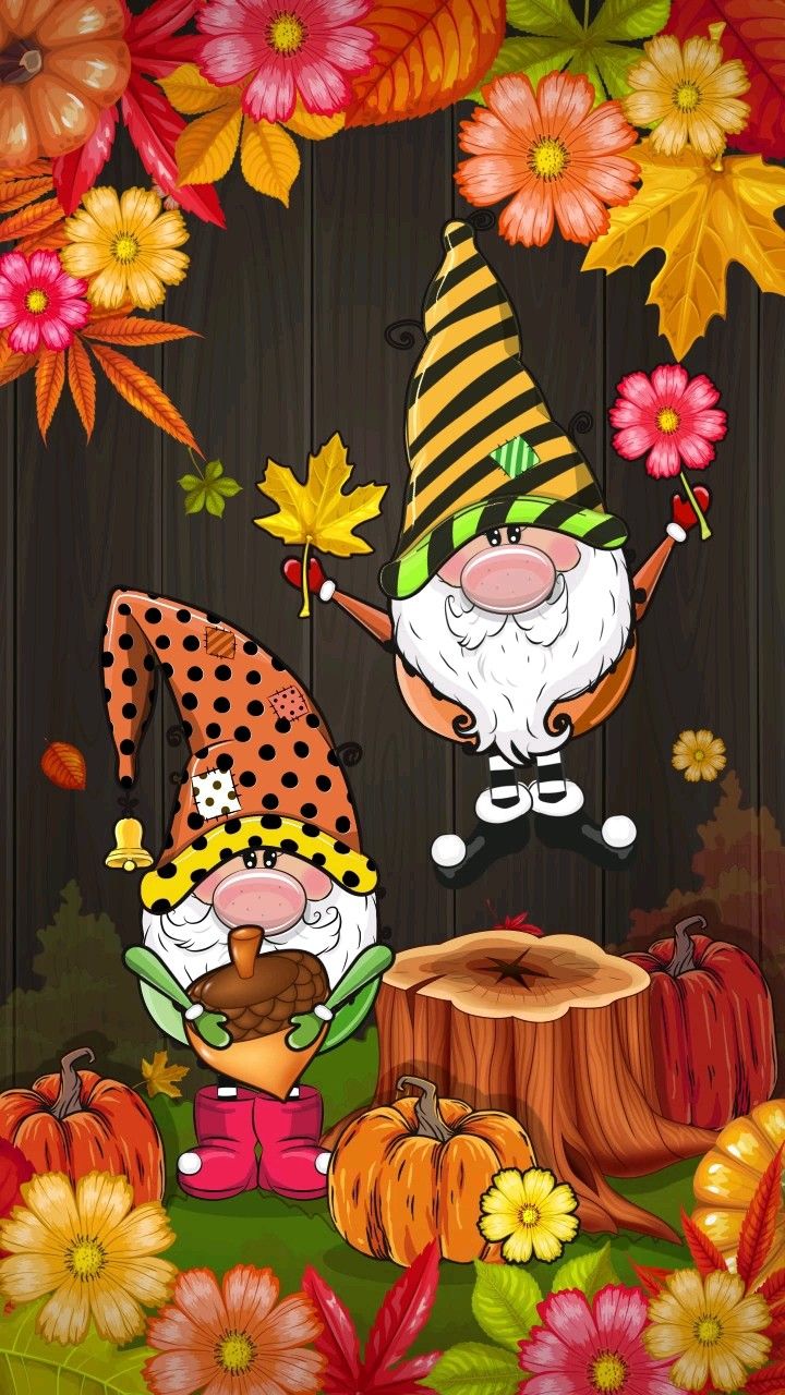 Gnomes. Gnome wallpaper, iPhone wallpaper fall, Happy thanksgiving wallpaper