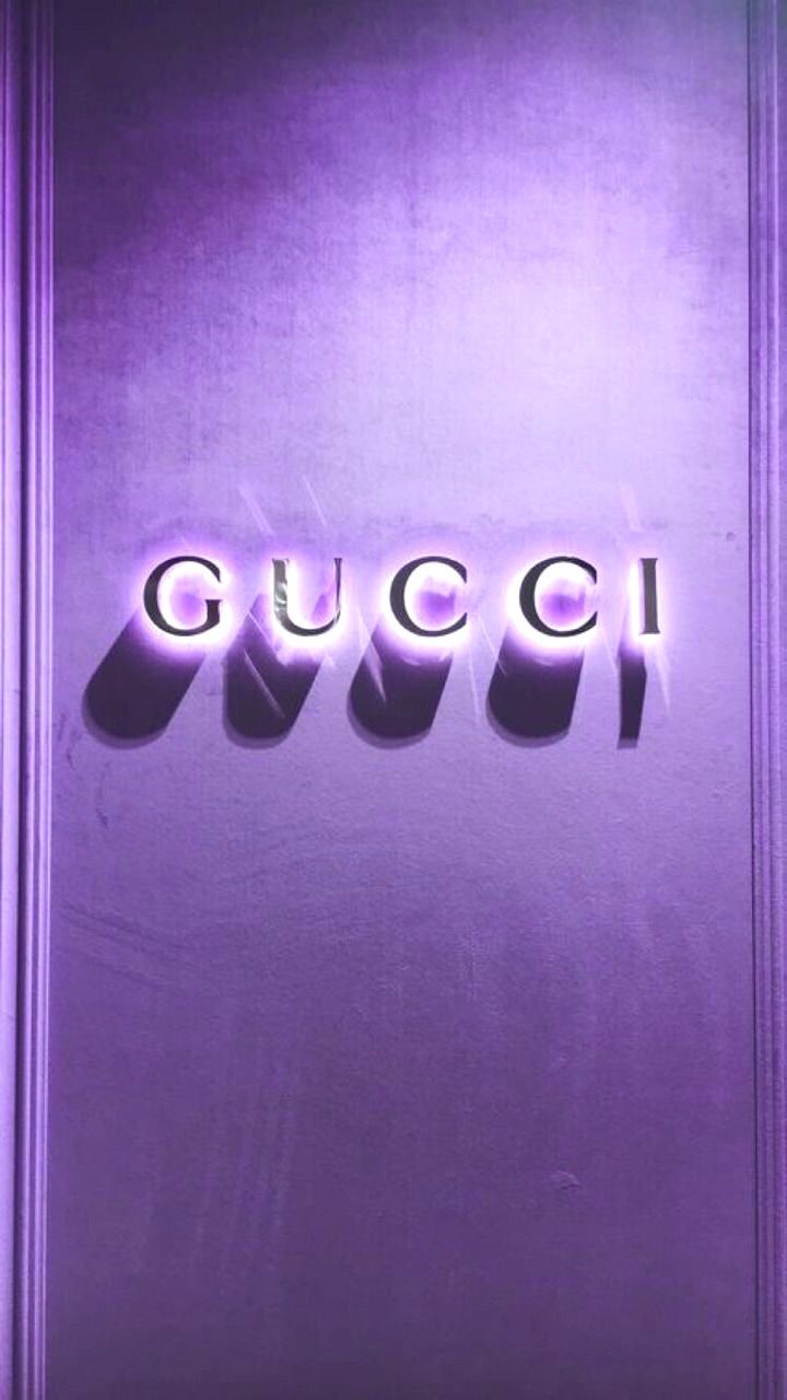 purple gucci wall