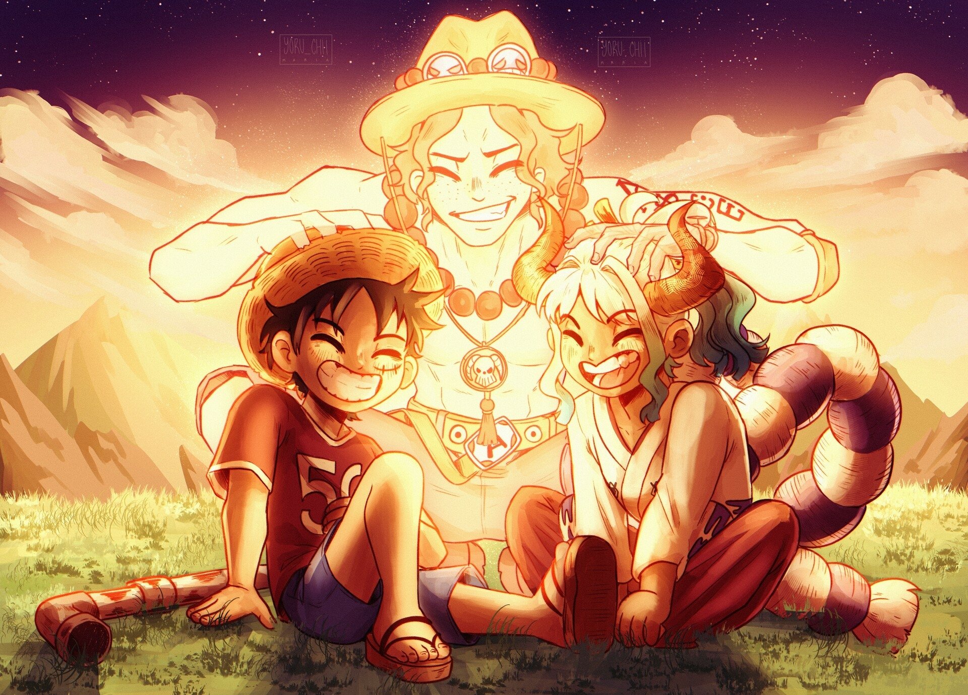 Download Yamato (One Piece) Portgas D. Ace Monkey D. Luffy Anime One Piece HD Wallpaper by