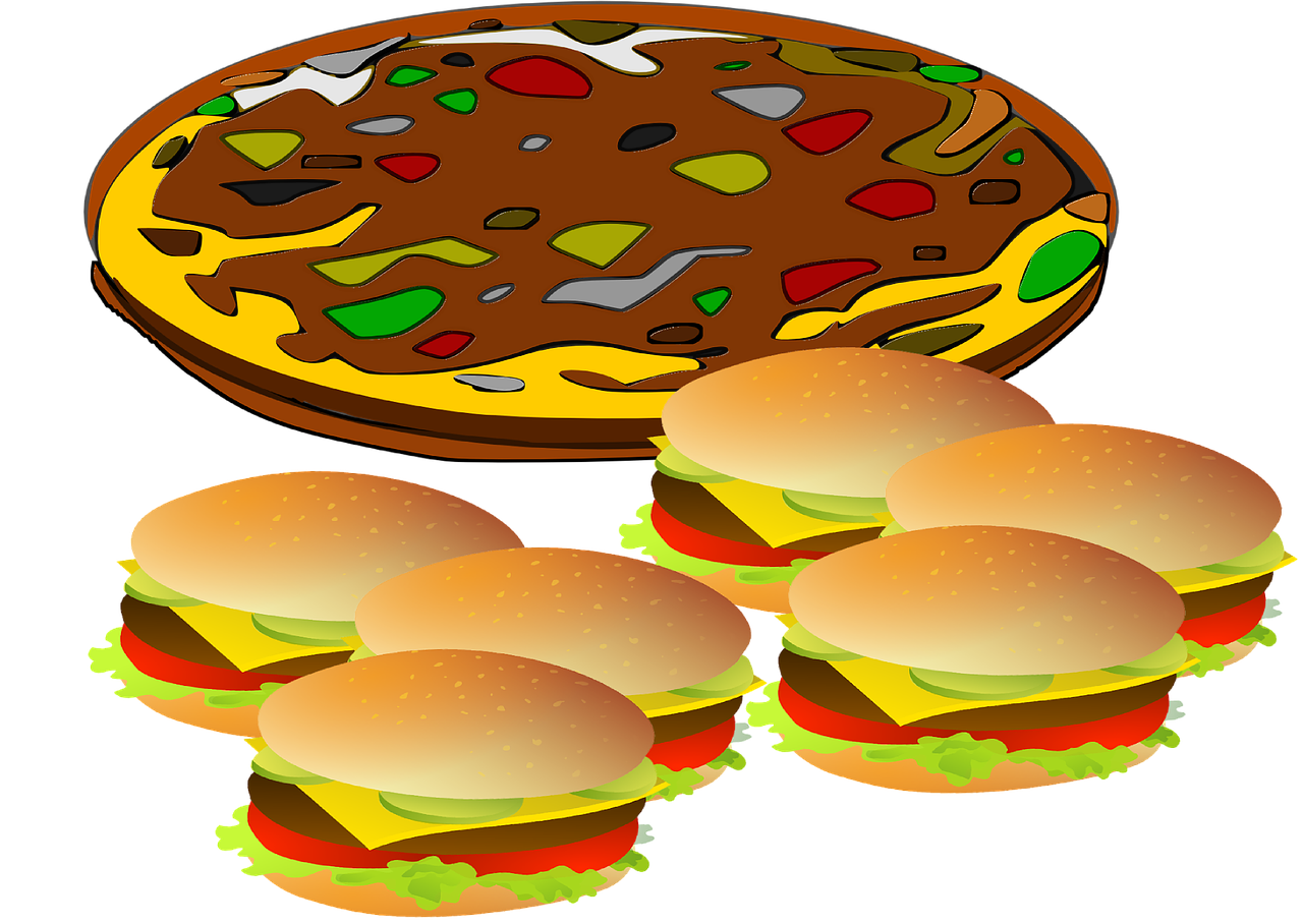 Download Pizza Hamburger Food. Royalty Free Stock Illustration Image