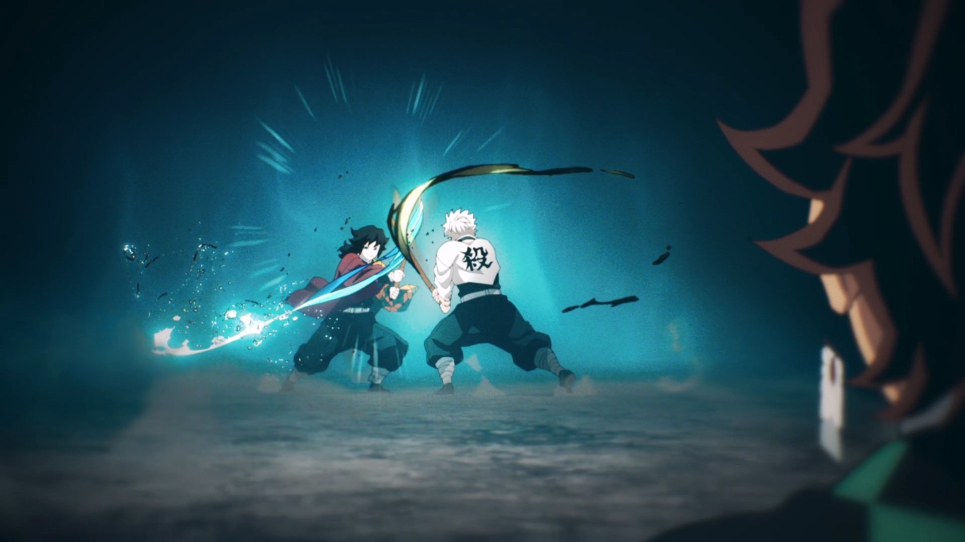 Demon Slayer HD Wallpaper: Sanemi Shinazugawa & Giyuu Tomioka in Action