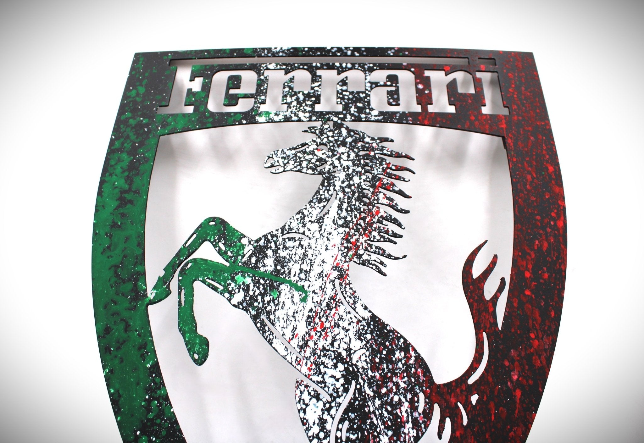 Hand Painted Ferrari Prancing Horse Wall Art