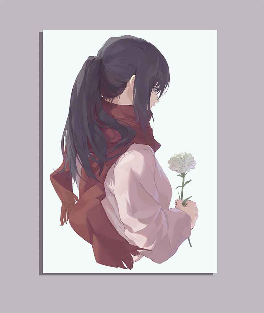 Mikasa Ackerman Sad Wall Poster