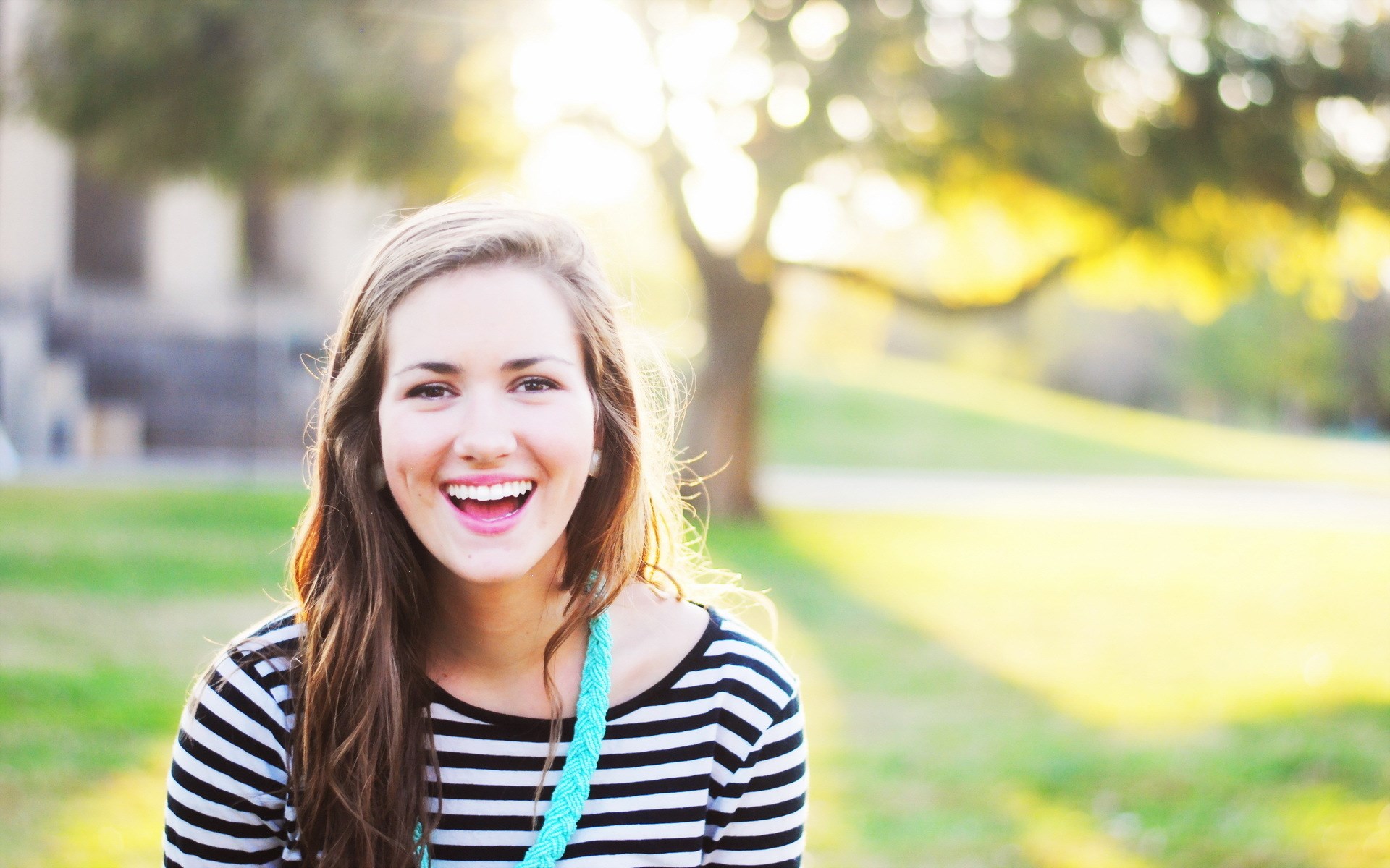 Free photo: Smiling Girl Portrait, Outside, Women