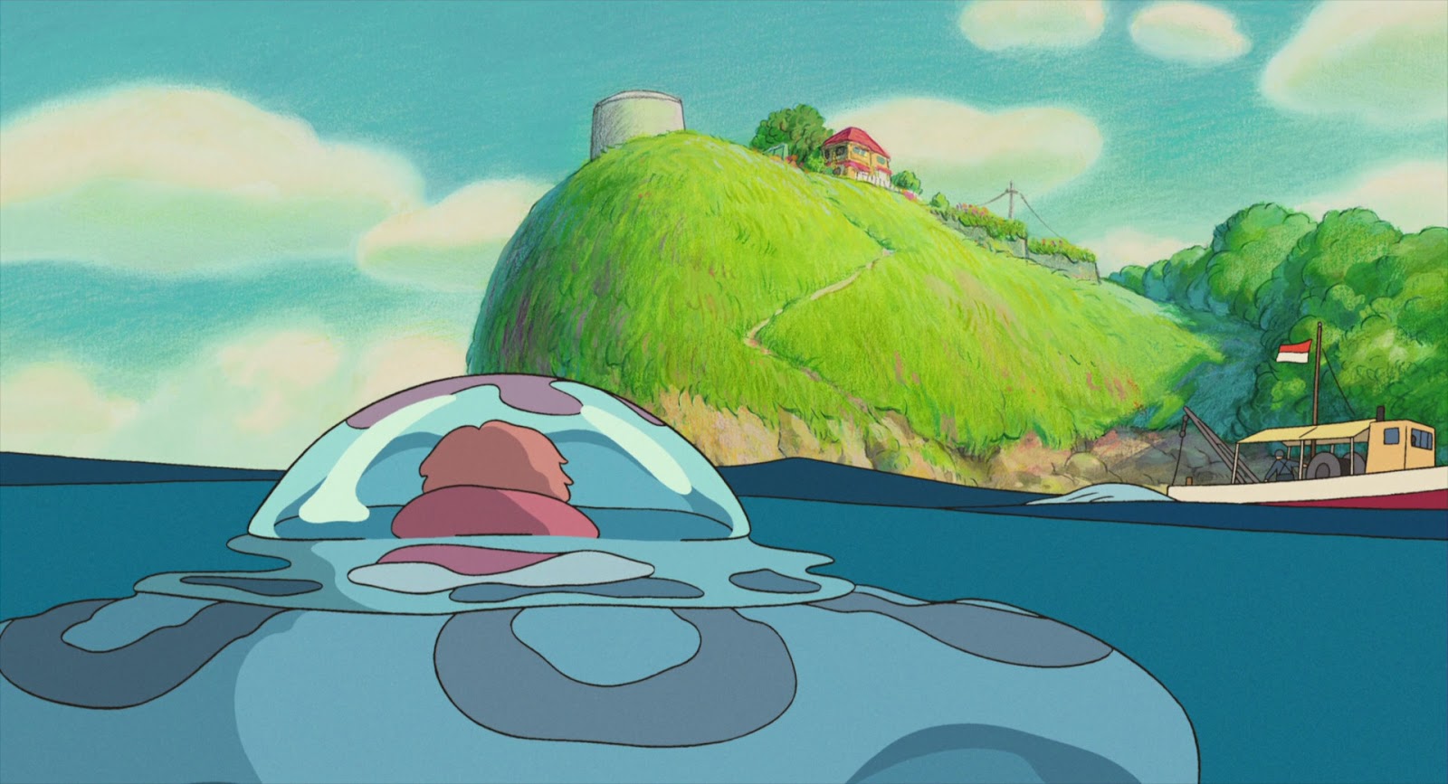 Ghibli Blog: Studio Ghibli, Animation and the Movies: Photo: Ponyo on a Cliff by