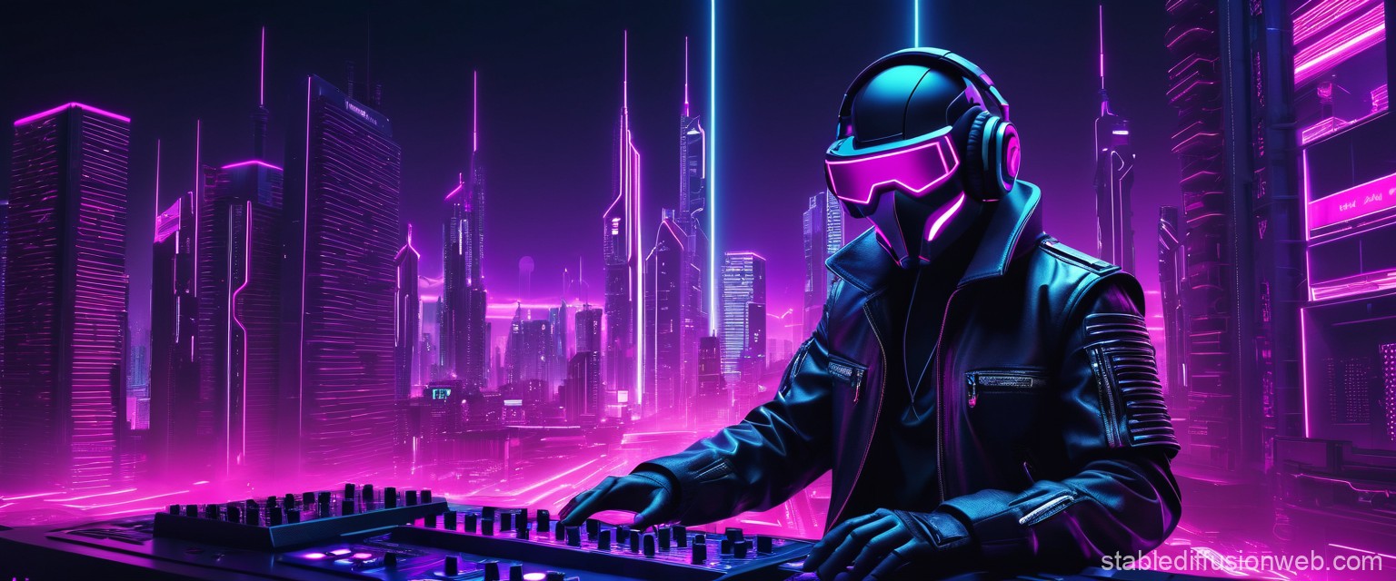 Techno DJ PanzrPanda Desktop Wallpaper. Stable Diffusion Online