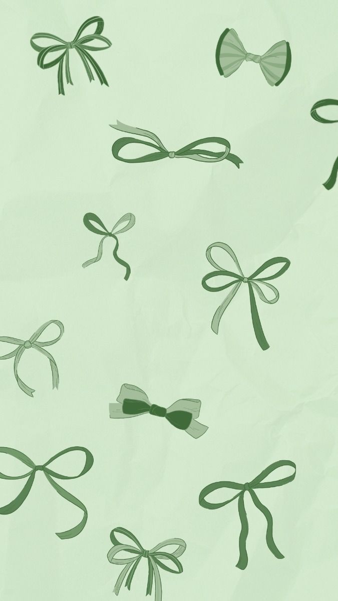Sage Green Bow Wallpaper