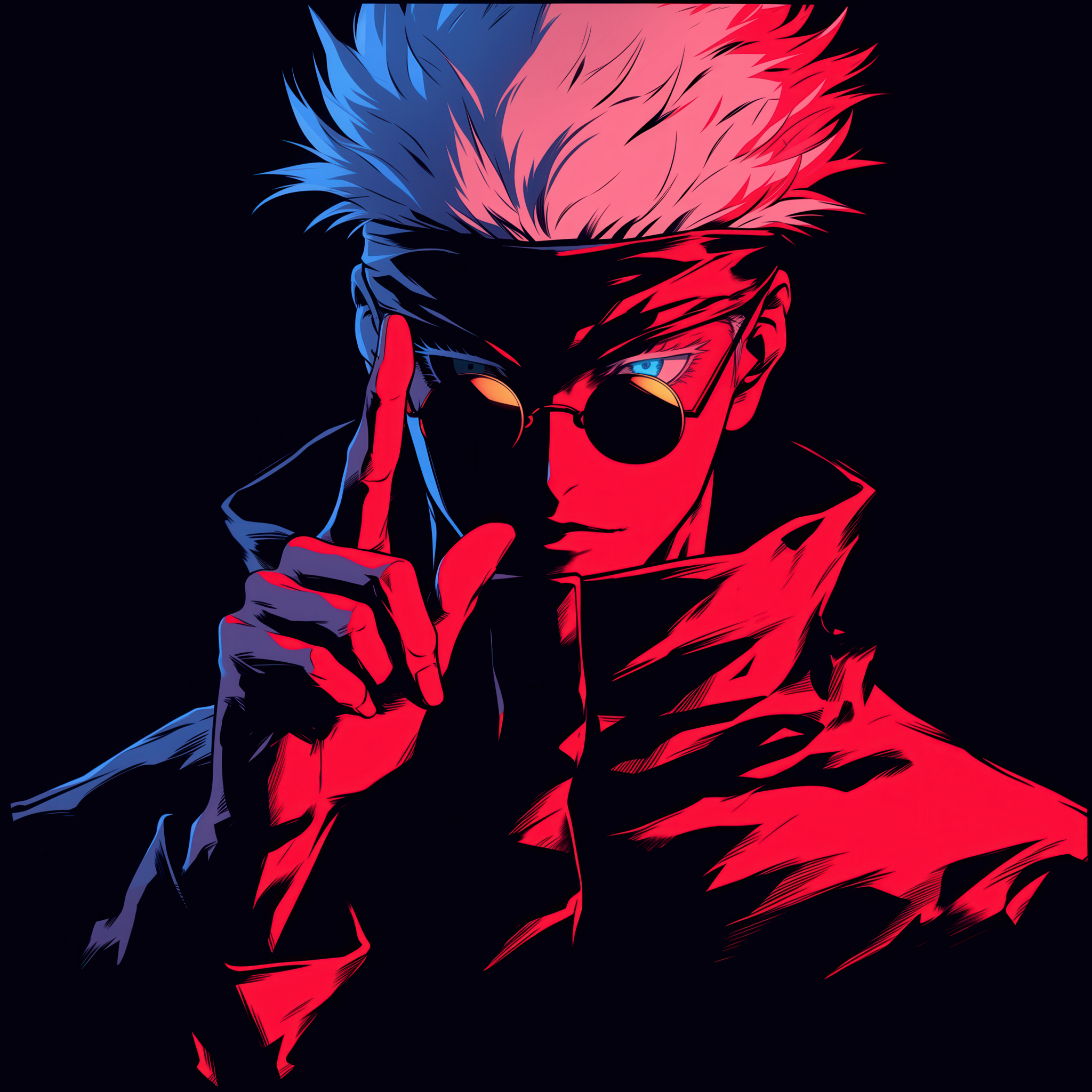 Satoru Gojo Wallpaper 4K, JJK, AMOLED, 5K, Black background