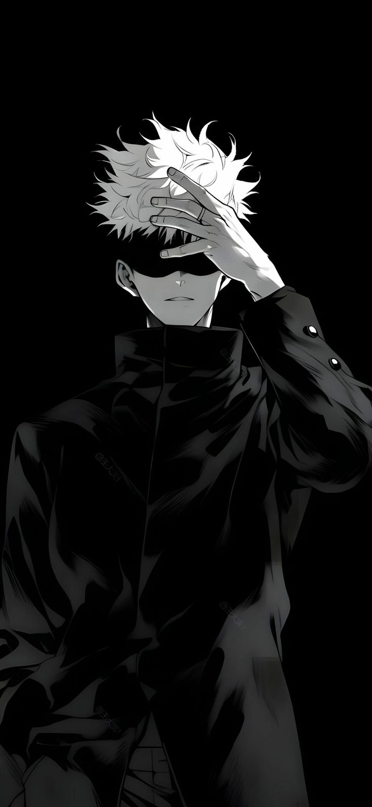 Jujutsu Kaisen Satoru Gojo Black & White Wallpaper
