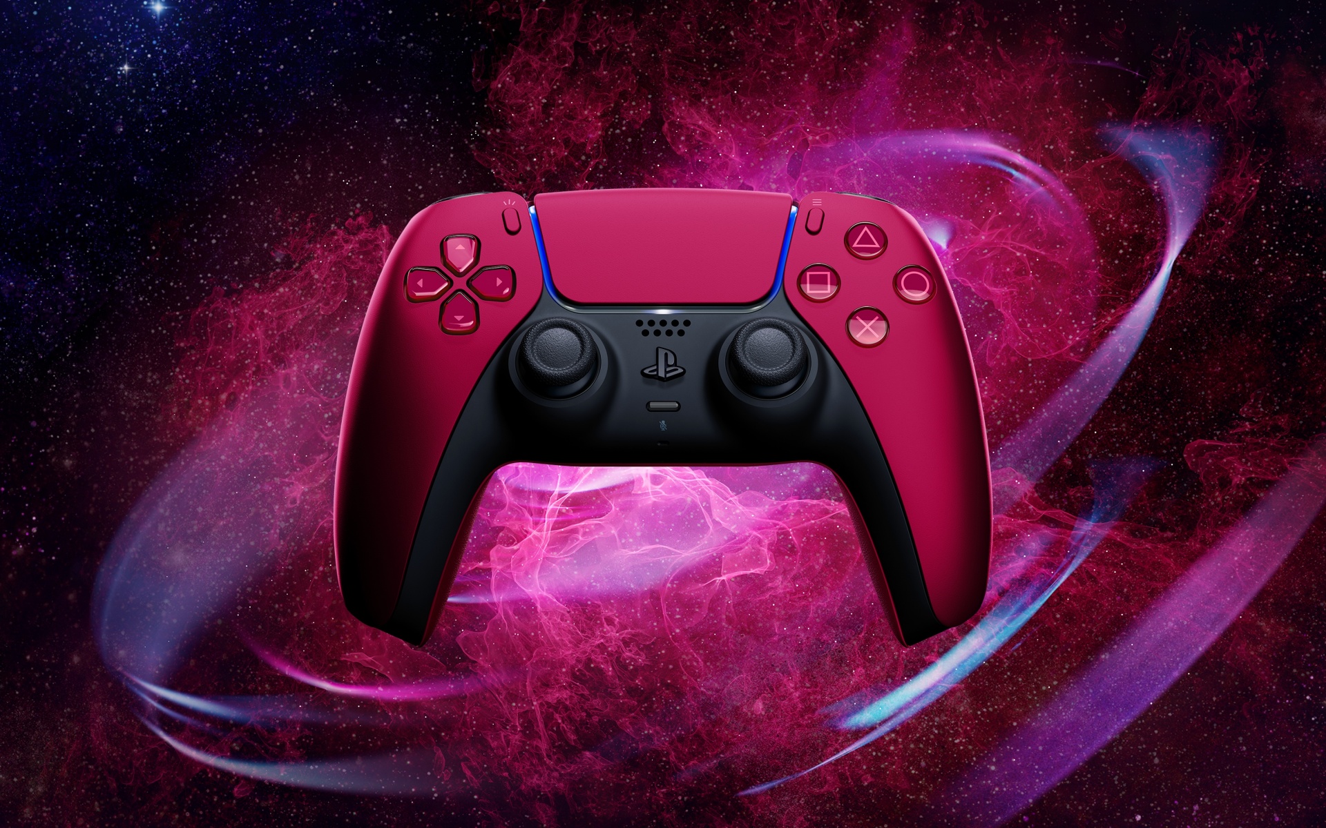 Sony PS5 DualSense Wireless Controller Cosmic Red 4K Wallpaper