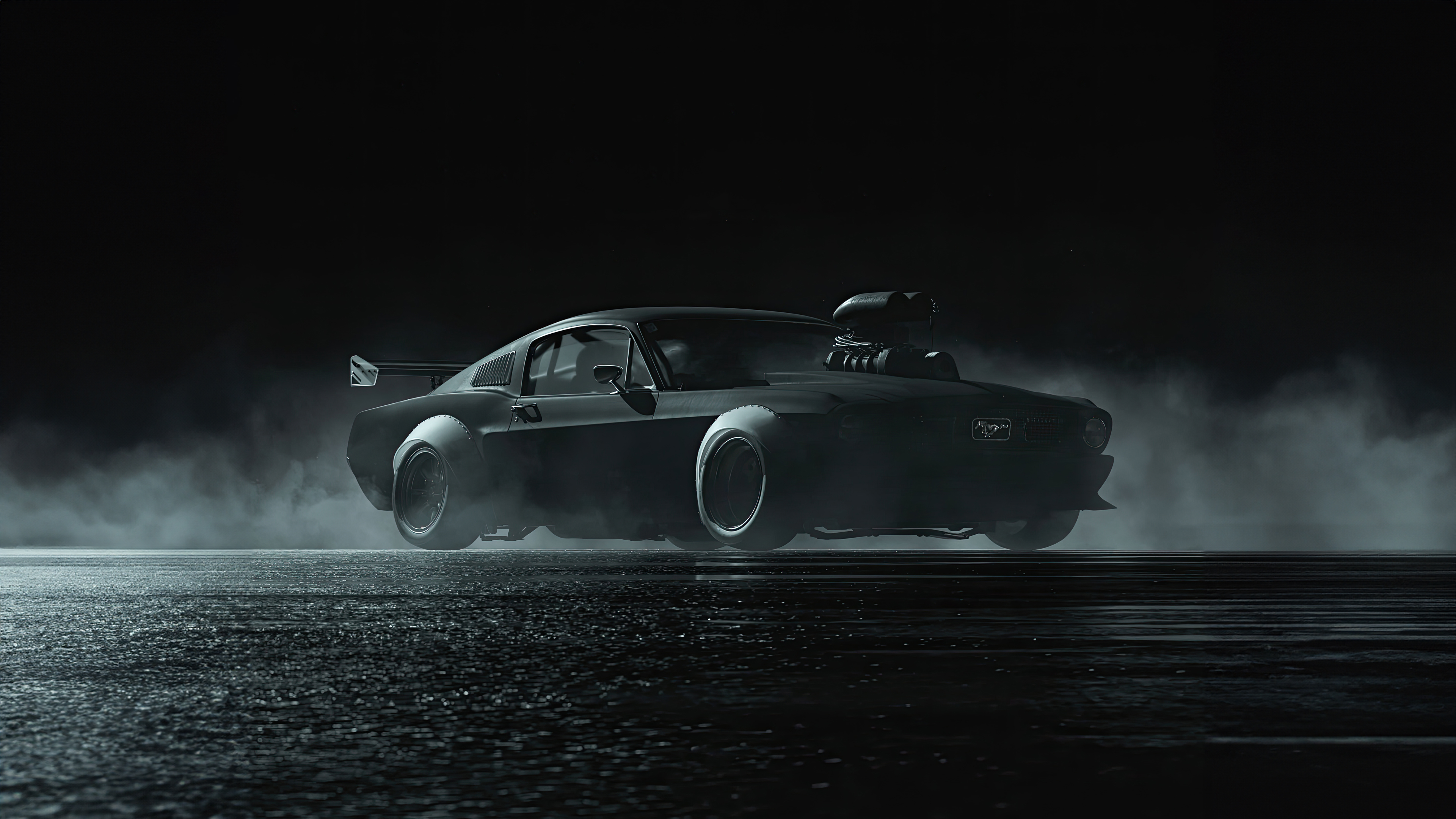 Ford Mustang Racing Night Wallpaper, HD Cars Wallpaper, 4k Wallpaper, Image, Background, Photos and Picture
