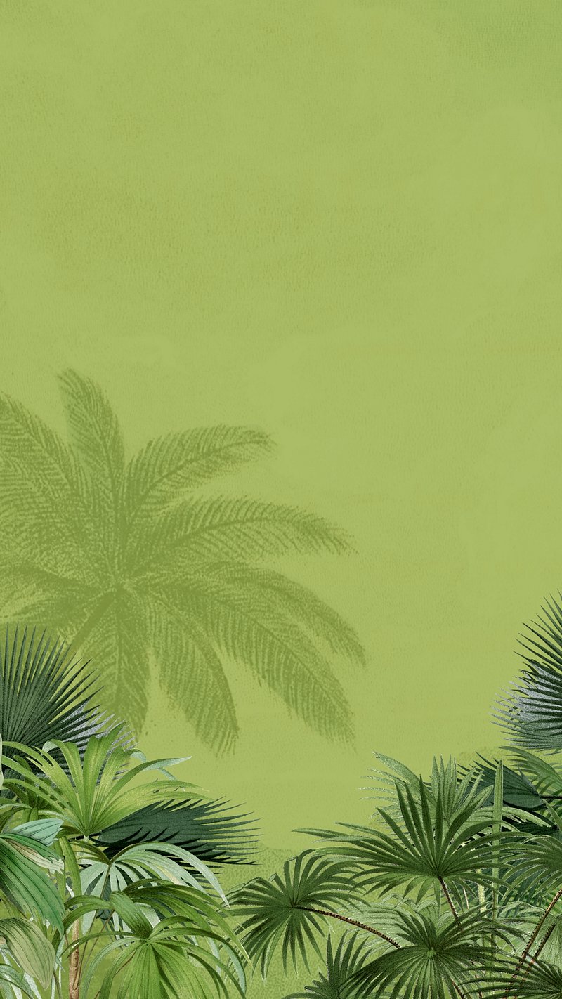 Exotic jungle iPhone wallpaper, vintage. Premium Photo Illustration