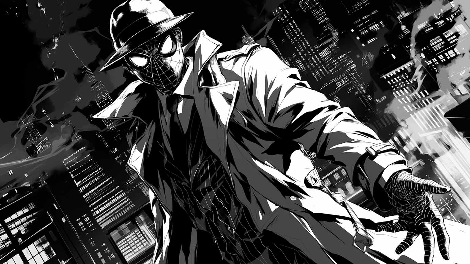Spider Man Noir Detective Desktop Wallpaper
