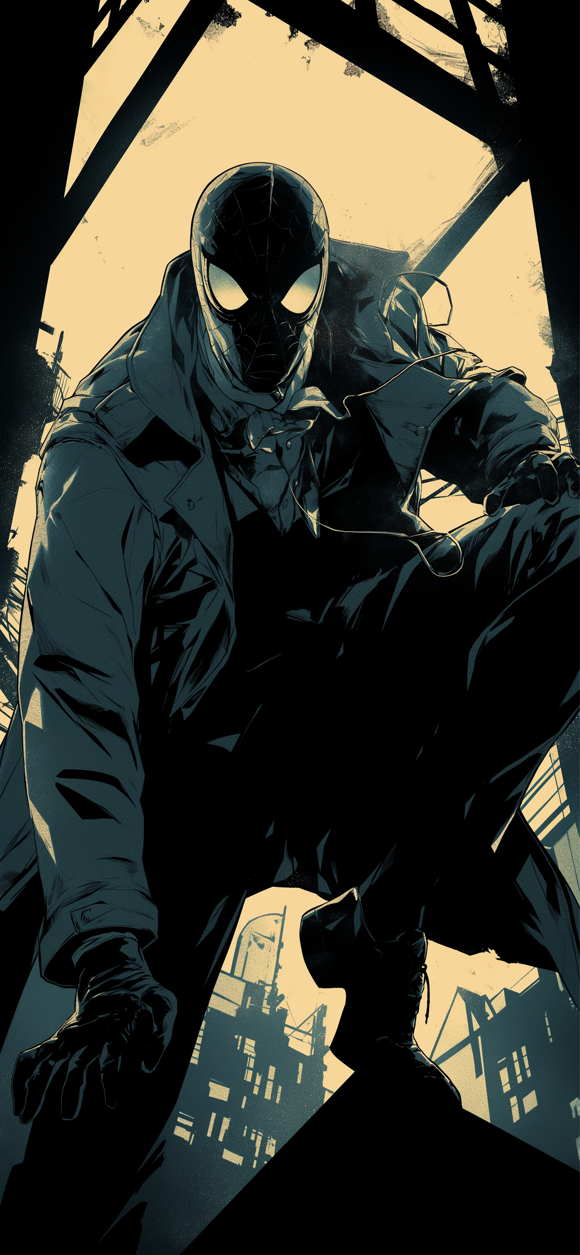 Spider Man Noir Style Dark Wallpaper Marvel Wallpaper HD