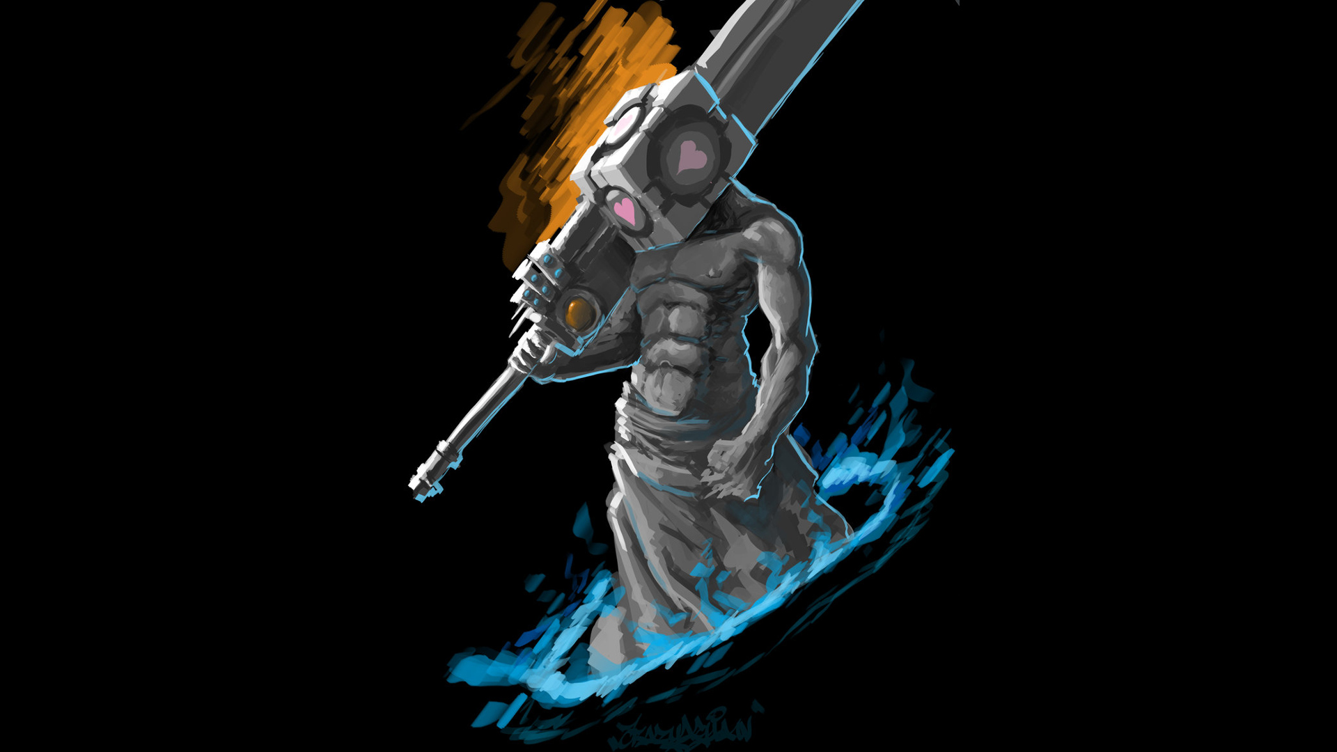 portal, Silent, Hill, Alternative, Art, Pyramid, Head, Compainion, Cube Wallpaper HD / Desktop and Mobile Background