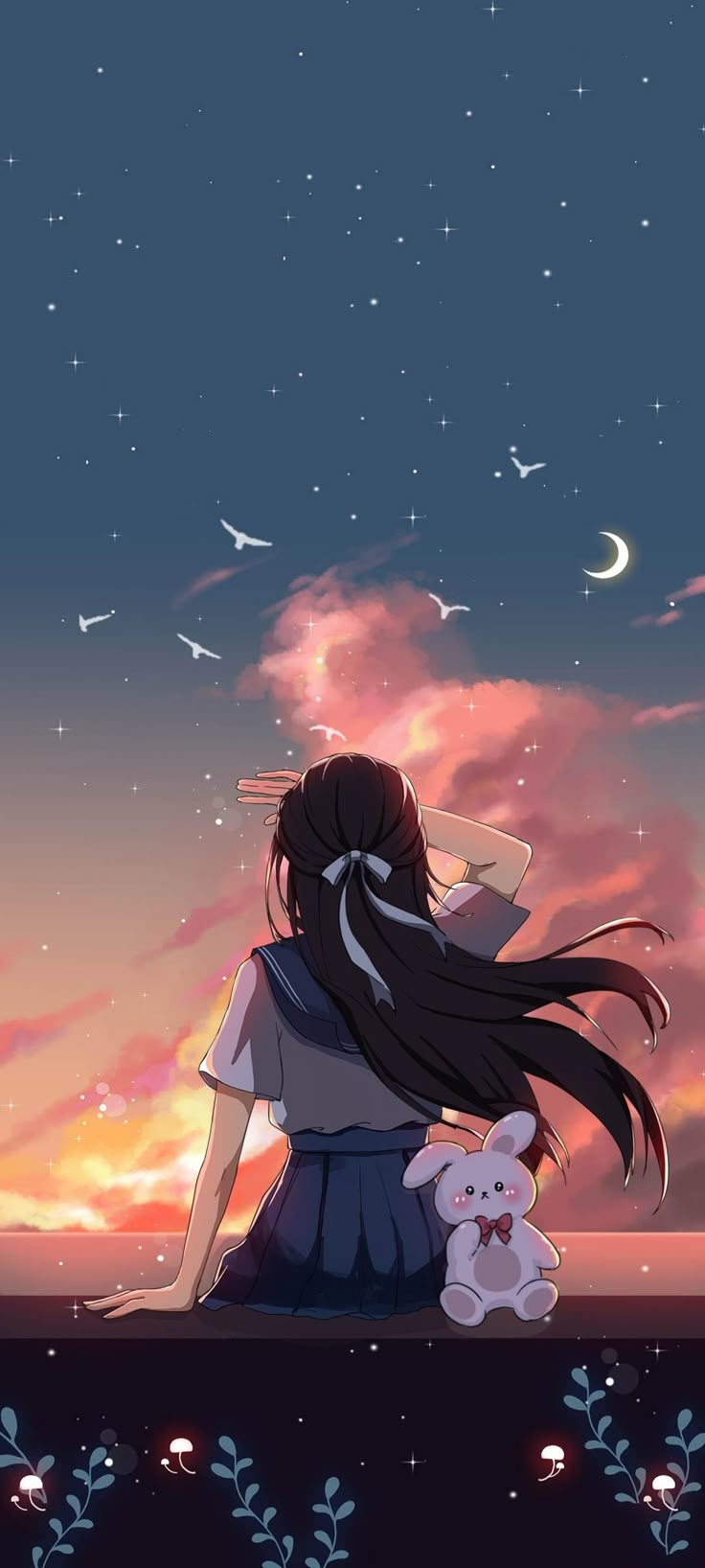 Wallpaper (Set). Anime scenery wallpaper, Anime scenery, Cute anime wallpaper