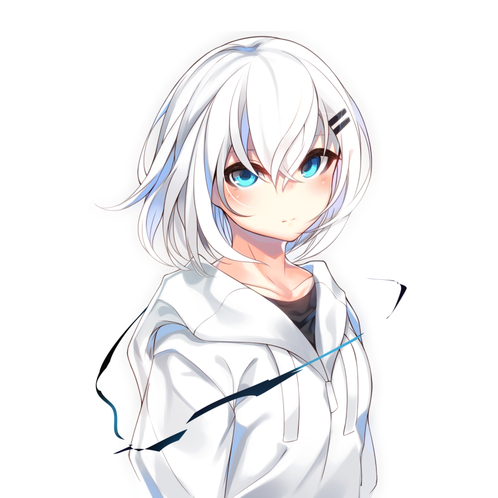 Download White Hair Blue Eyes Anime Girl Anime Girl PFP