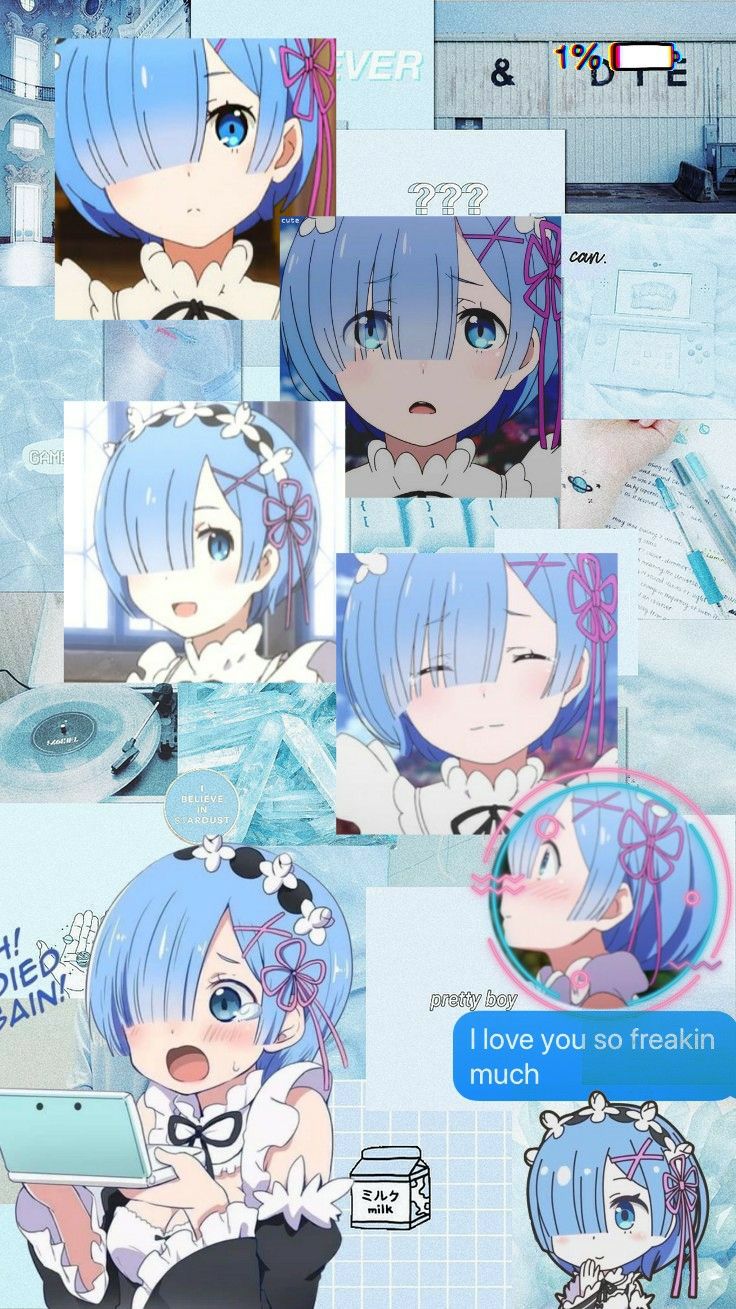 REM WAIFU. Cute anime wallpaper, Pink wallpaper anime, Anime wallpaper phone
