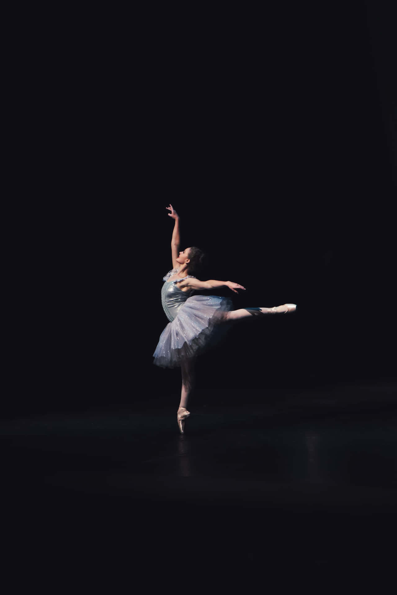 Download Ballerina Dancer Black Background Photography Wallpaper