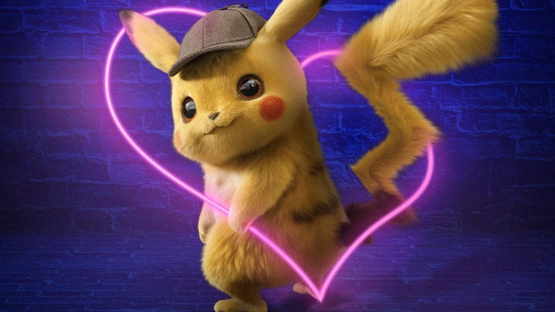 Download Pikachu 3D Detective Pikachu With Heart Wallpaper