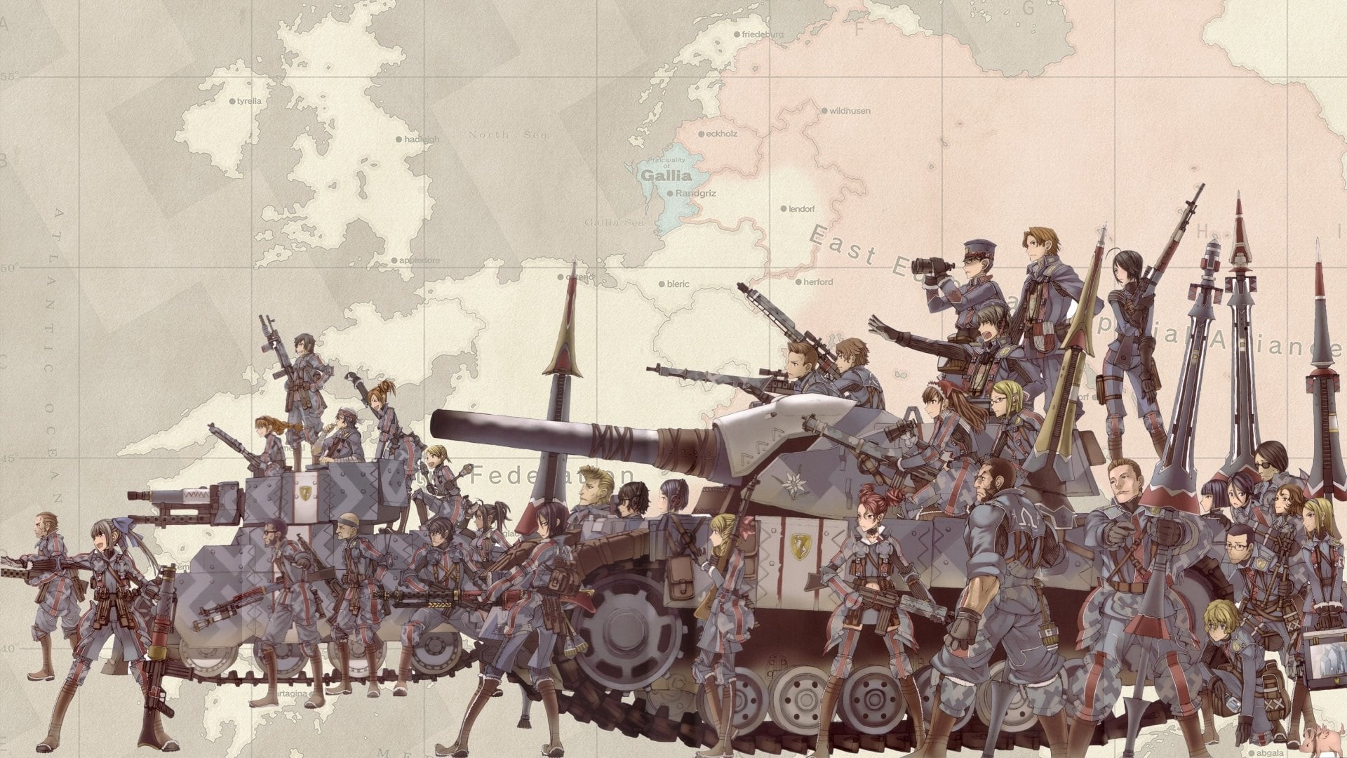 Found two pretty cool Valkyria Chronicles wallpaper, merged them together to make this beauty