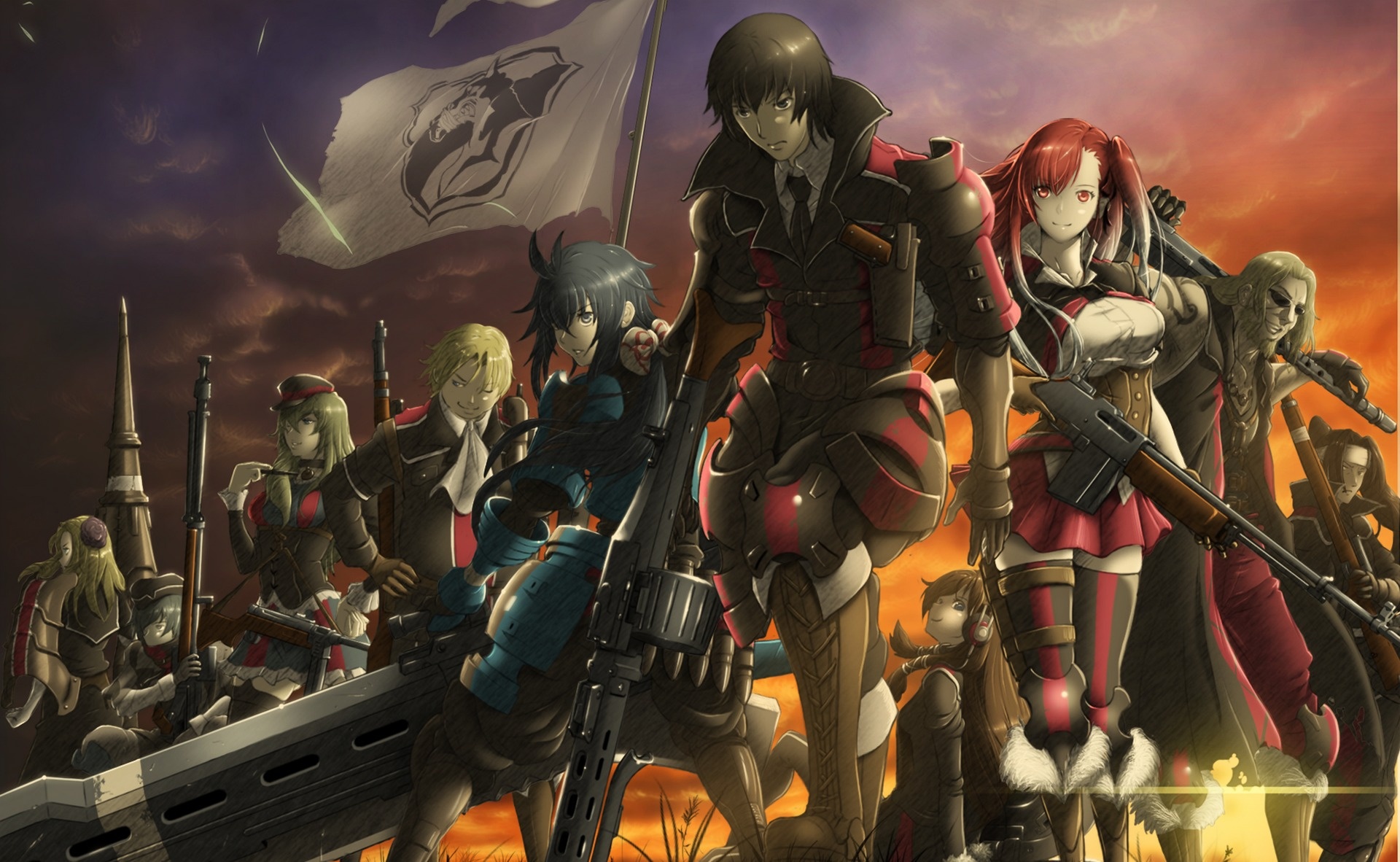 Wallpaper anime, art, Valkyria Chronicles, Valkyrie Chronicles, alfons auclair, leila peron, imca, carisa contzen for mobile and desktop, section аниме, resolution 1920x1182