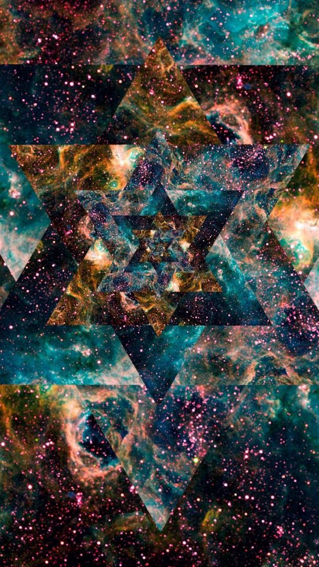 Download Psychedelic iPhone Space David Star Wallpaper