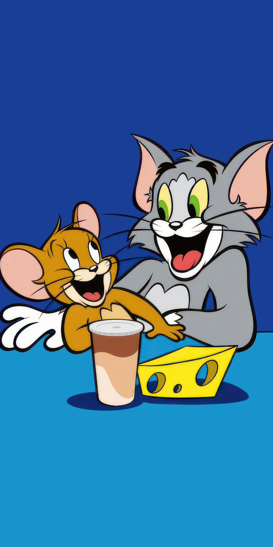 Tom and Jerry Wallpaper 4K, 8K, Cartoon, Blue background