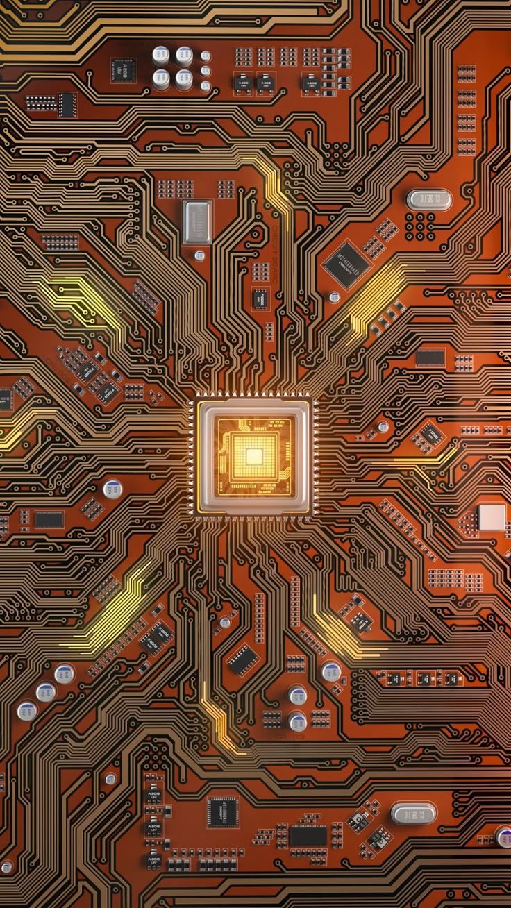 Circuit board phone wallpaper collection
