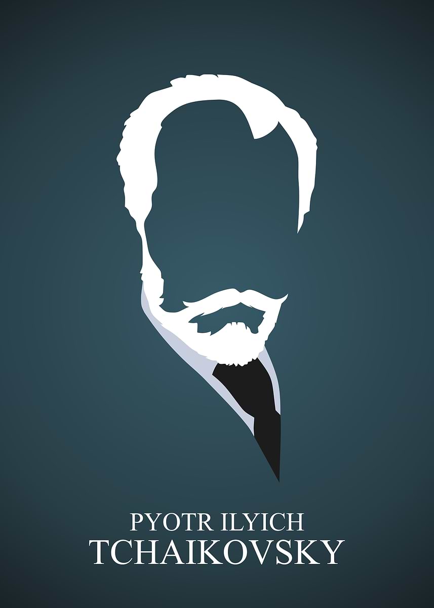 Pyotr Ilyich Tchaikovsky' Poster, picture, metal print, paint by Wahyu Aji Sadewa