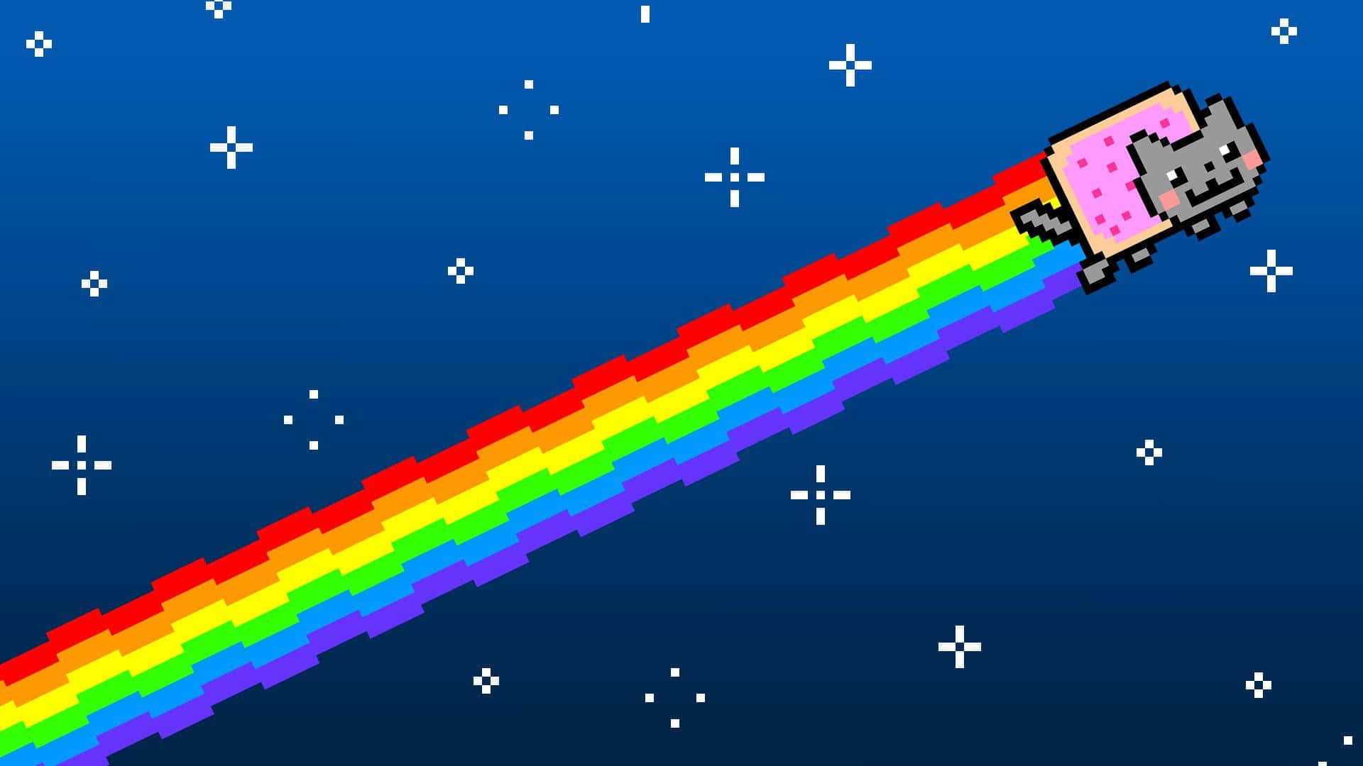 Download Vibrant Nyan Cat Wallpaper