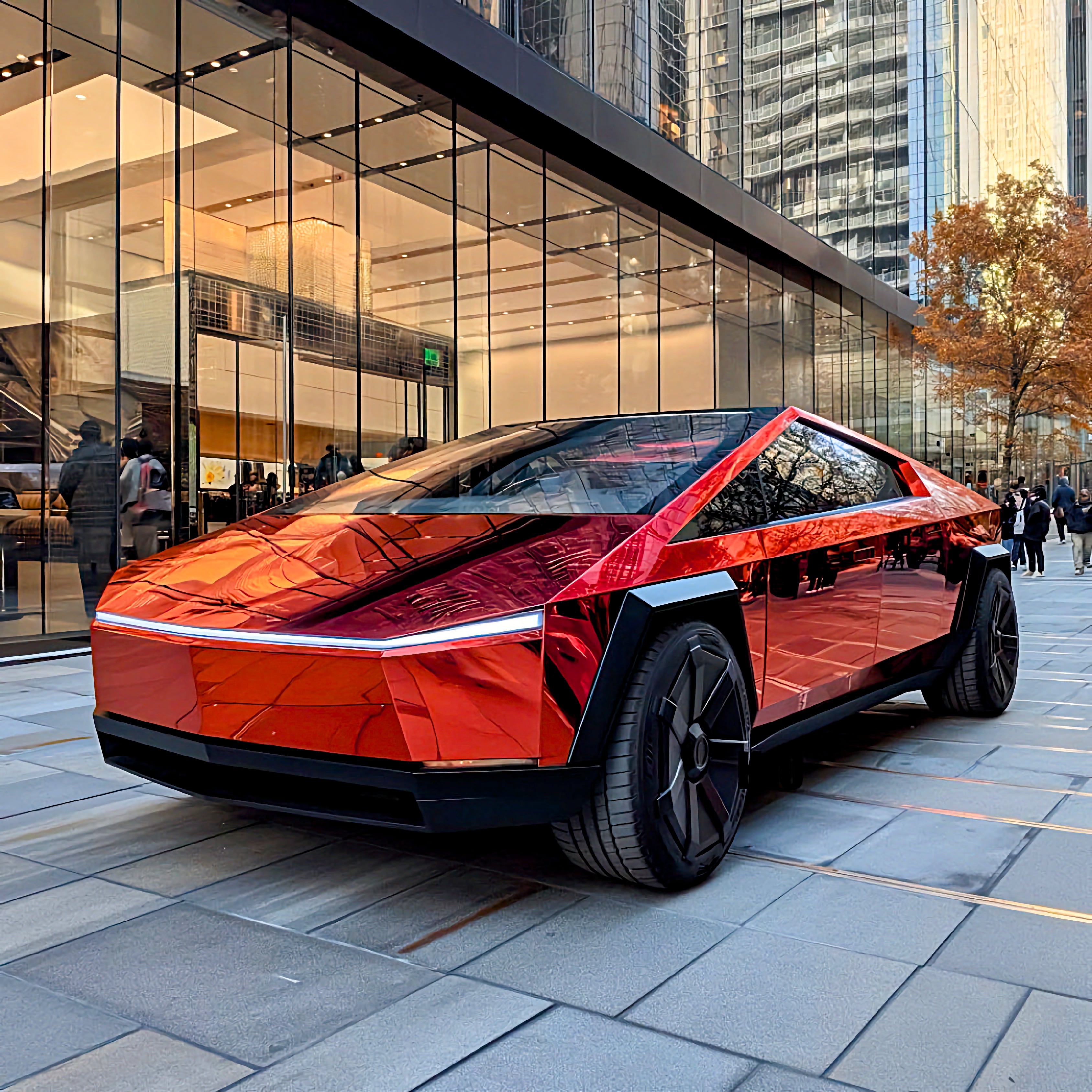 Welcome to TeslaMagazine.org.Home of Jake's Tesla World: Finally a RED CyberTruck!!!!