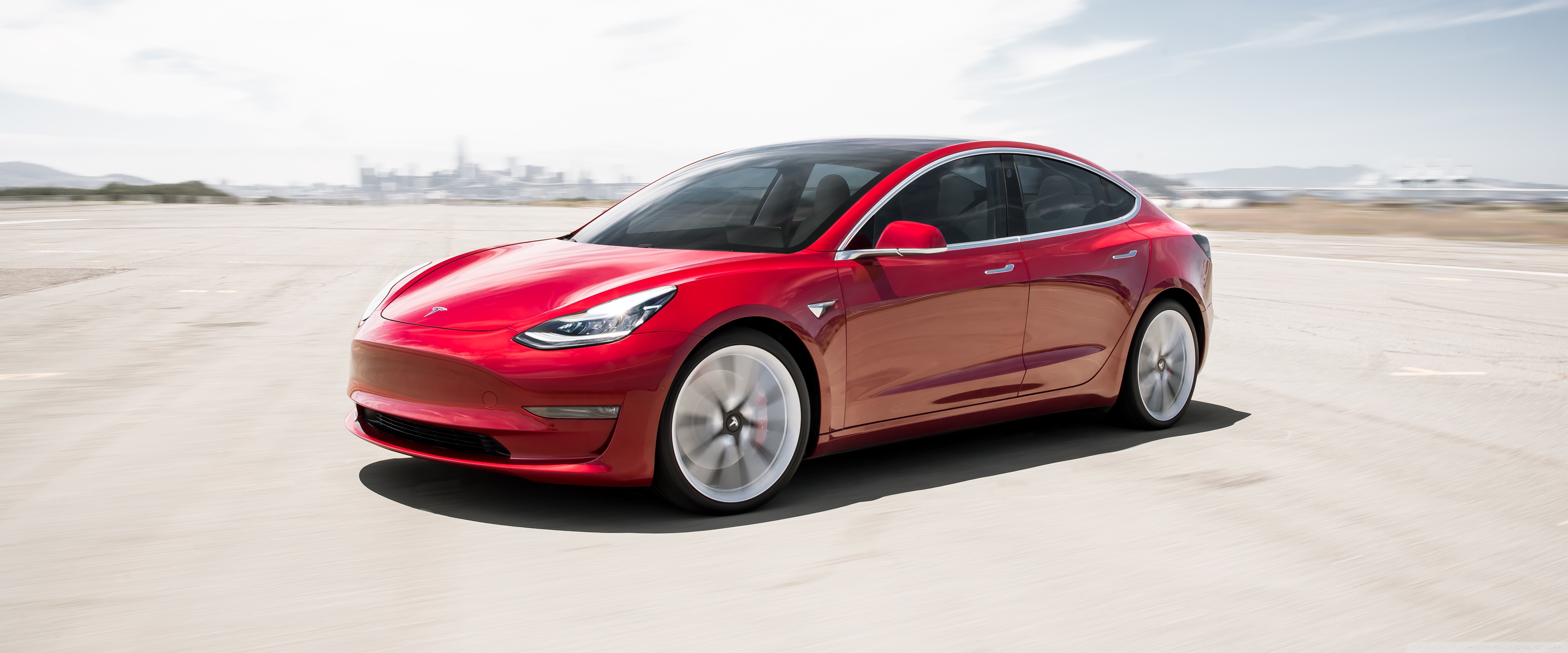 Tesla Model 3 Electric Car 4K UHD Wallpaper for UltraHD Desktop and TV, Widescreen and UltraWide Display, Dual and Triple Monitor, Smartphone and Tablet Devices