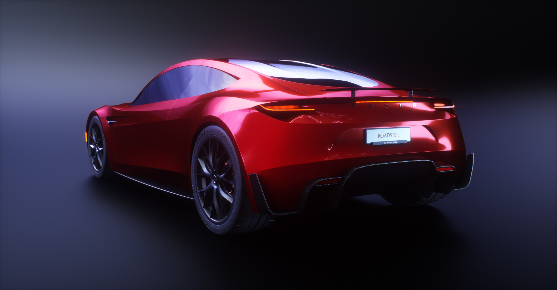 Tesla Roadster 2020 3D Model and Renders