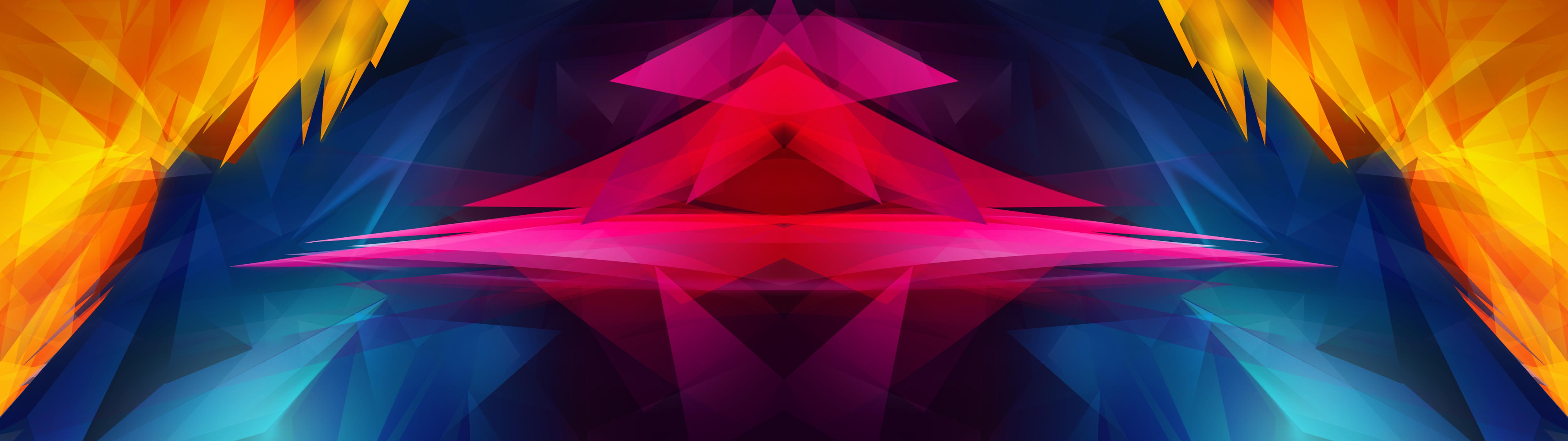 Abstract Colors Dual Monitor Wallpaper