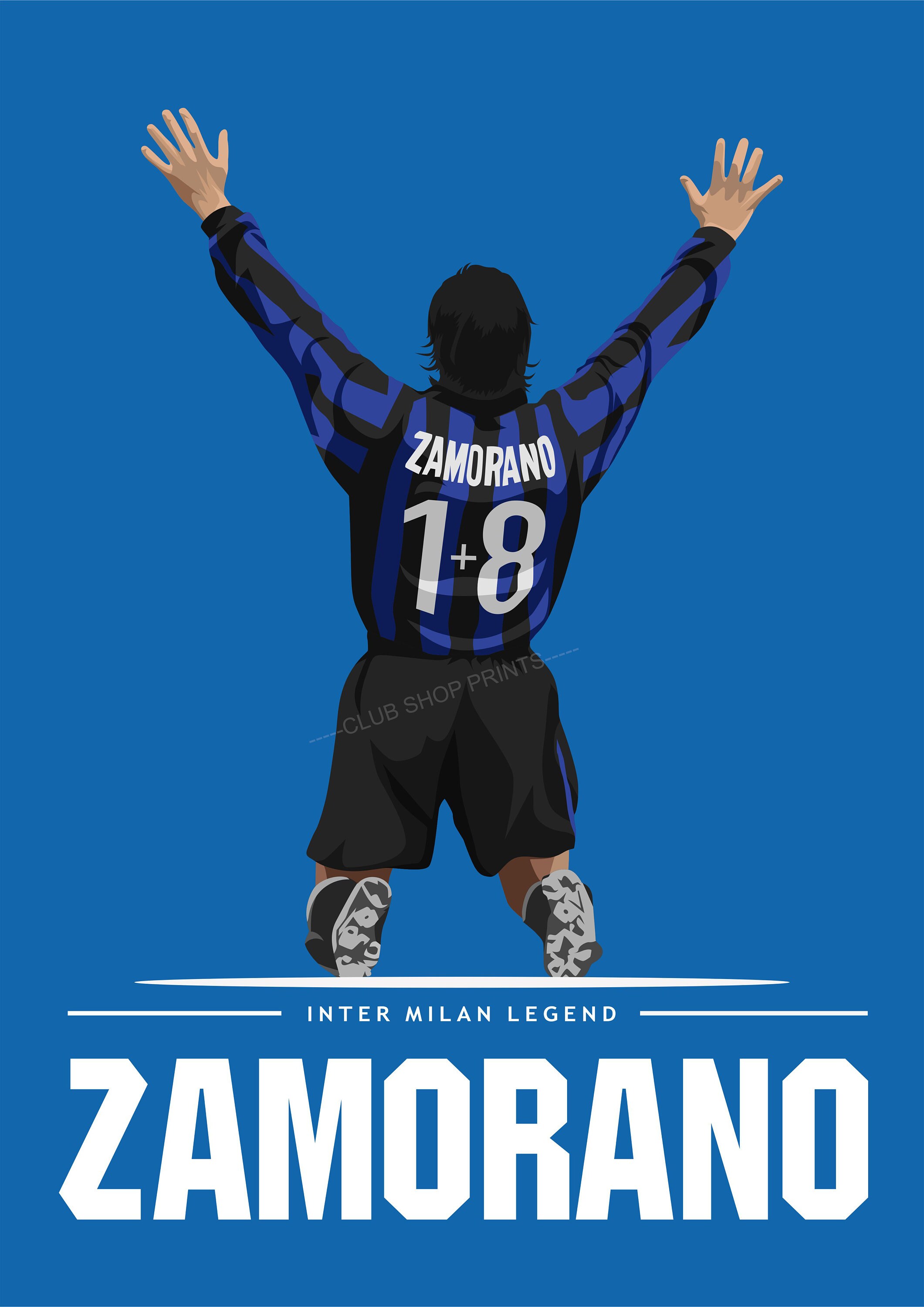 Ivan Zamorano Inter Milan Art Print New Zealand