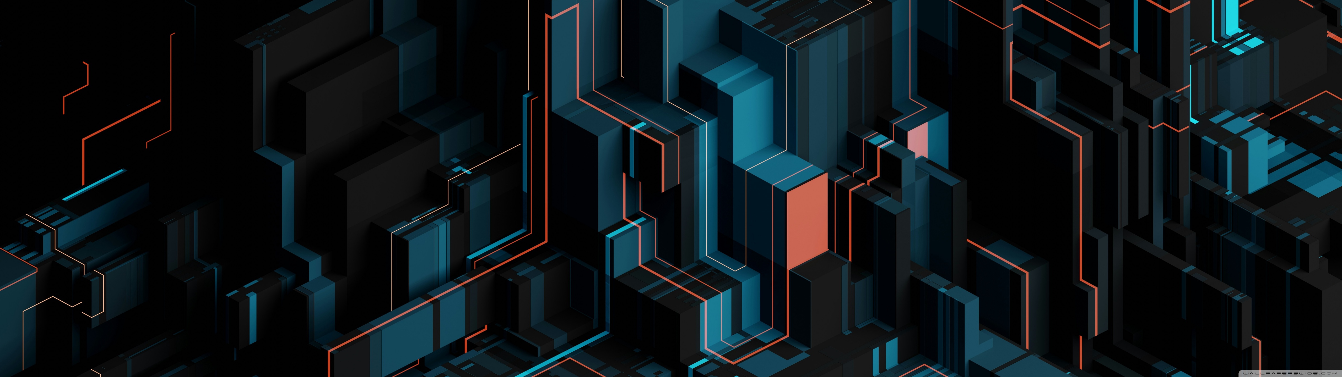 Futuristic Geometric Shapes 4K UHD Wallpaper for UltraHD Desktop and TV, Widescreen and UltraWide Display, Dual Monitor, Smartphone and Tablet Devices