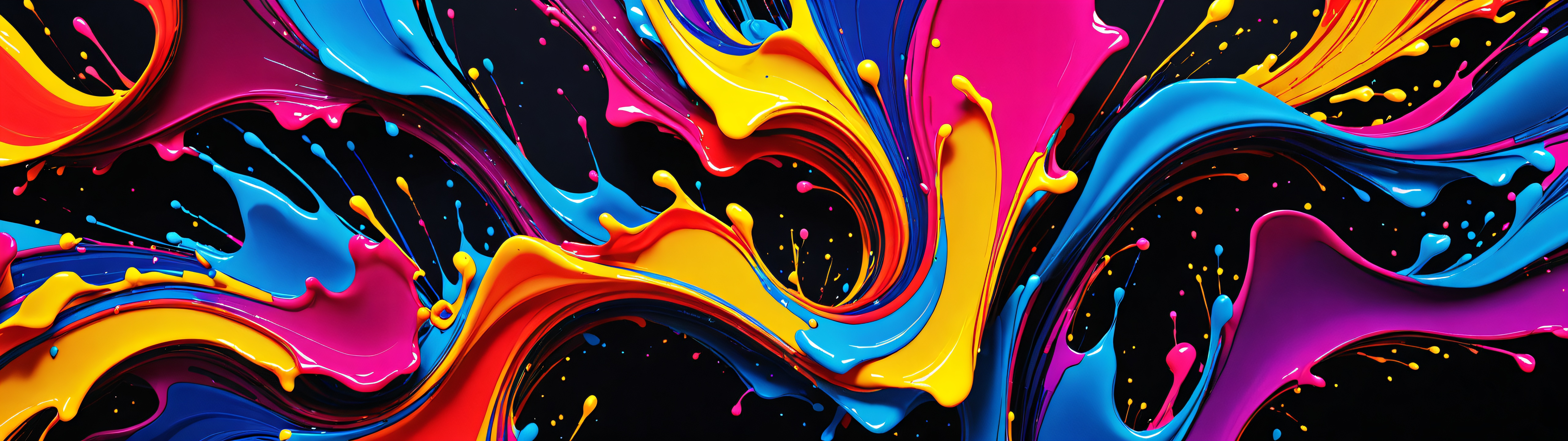 Wallpaper wallpaper, Abstract, Colorful, Paint, Ultrawide, Liquid, Amoled for mobile and desktop, section абстракции, resolution 5120x1440