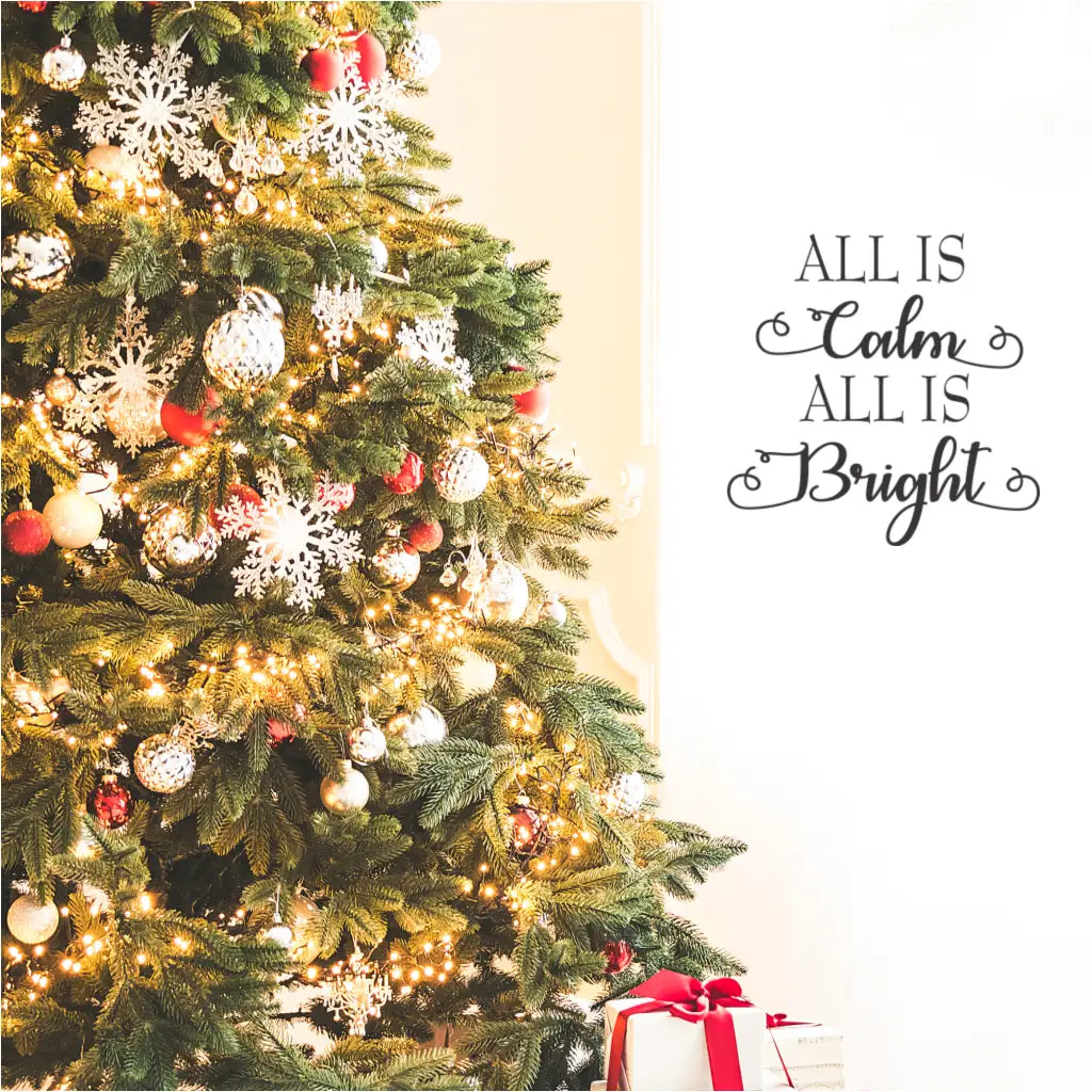 All is Calm, All is Bright. Christmas Wall Decal