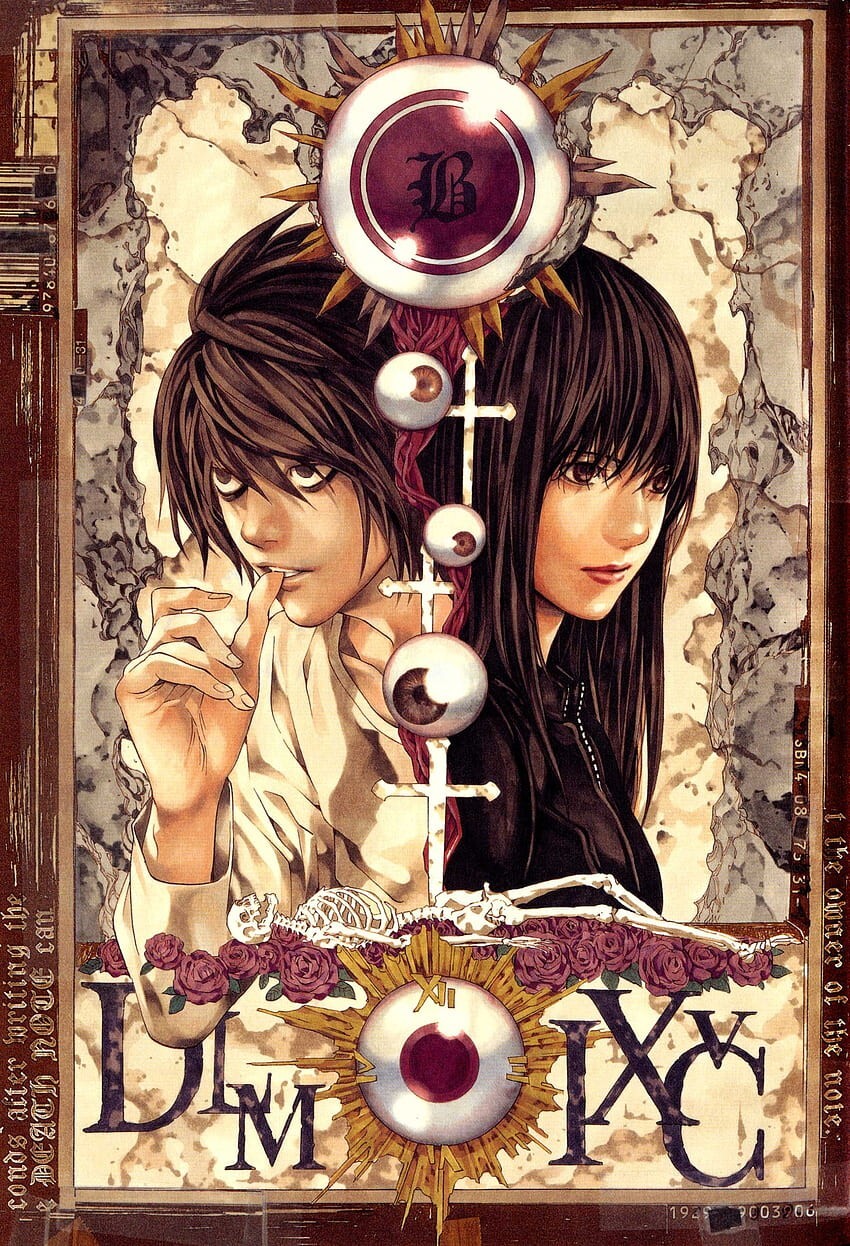 DEATH NOTE POSTER PRINT L & NAOMI MISORA ANIME & MANGA ILLUSTRATION ART DECOR