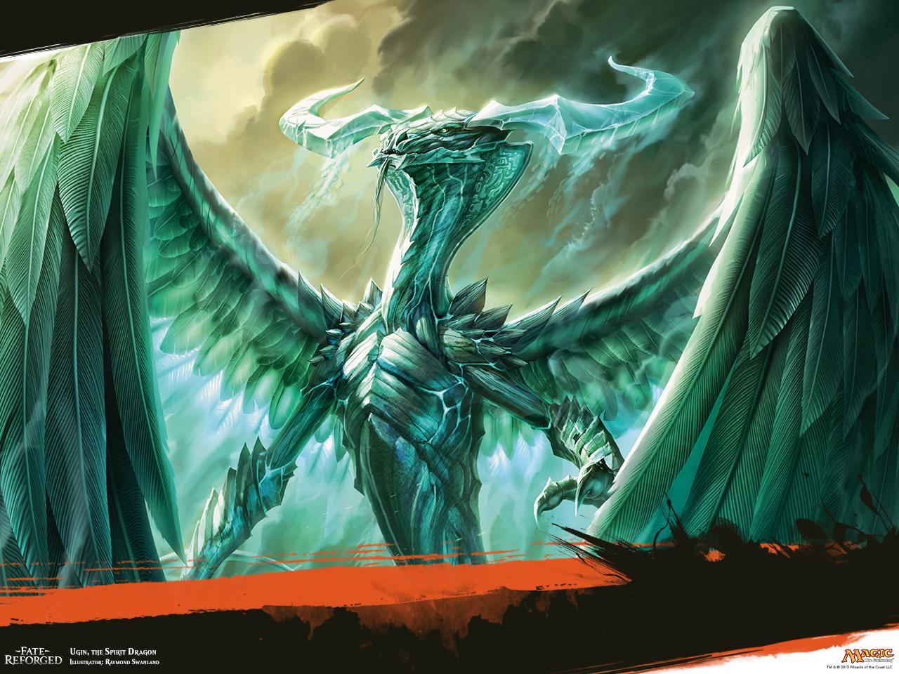 Magic: The Gathering - (Sean) The #MTG Wallpaper of the Week is Ugin, the Spirit Dragon by Raymond Swanland!