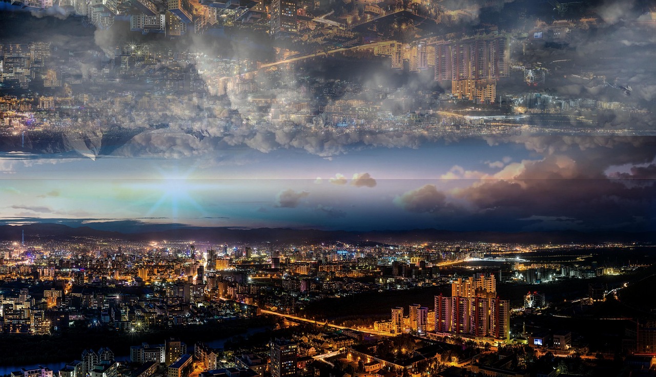 Download Parallel Universe Multiverse City. Royalty Free Stock Illustration Image