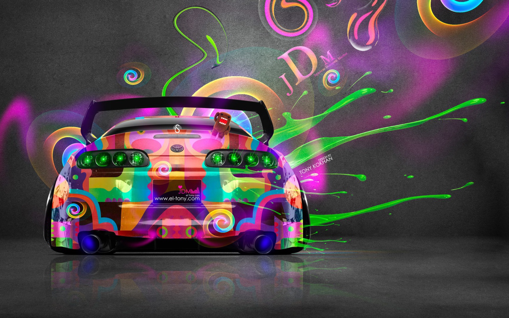 Colorful coloring Toyota Supra Desktop wallpaper 1680x1050